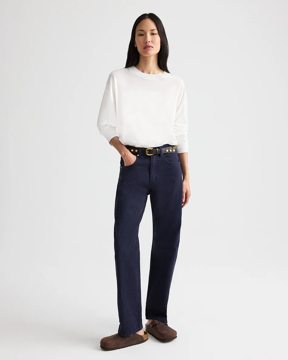 Narrow Nailhead Belt in Vachetta Leather - Image 2