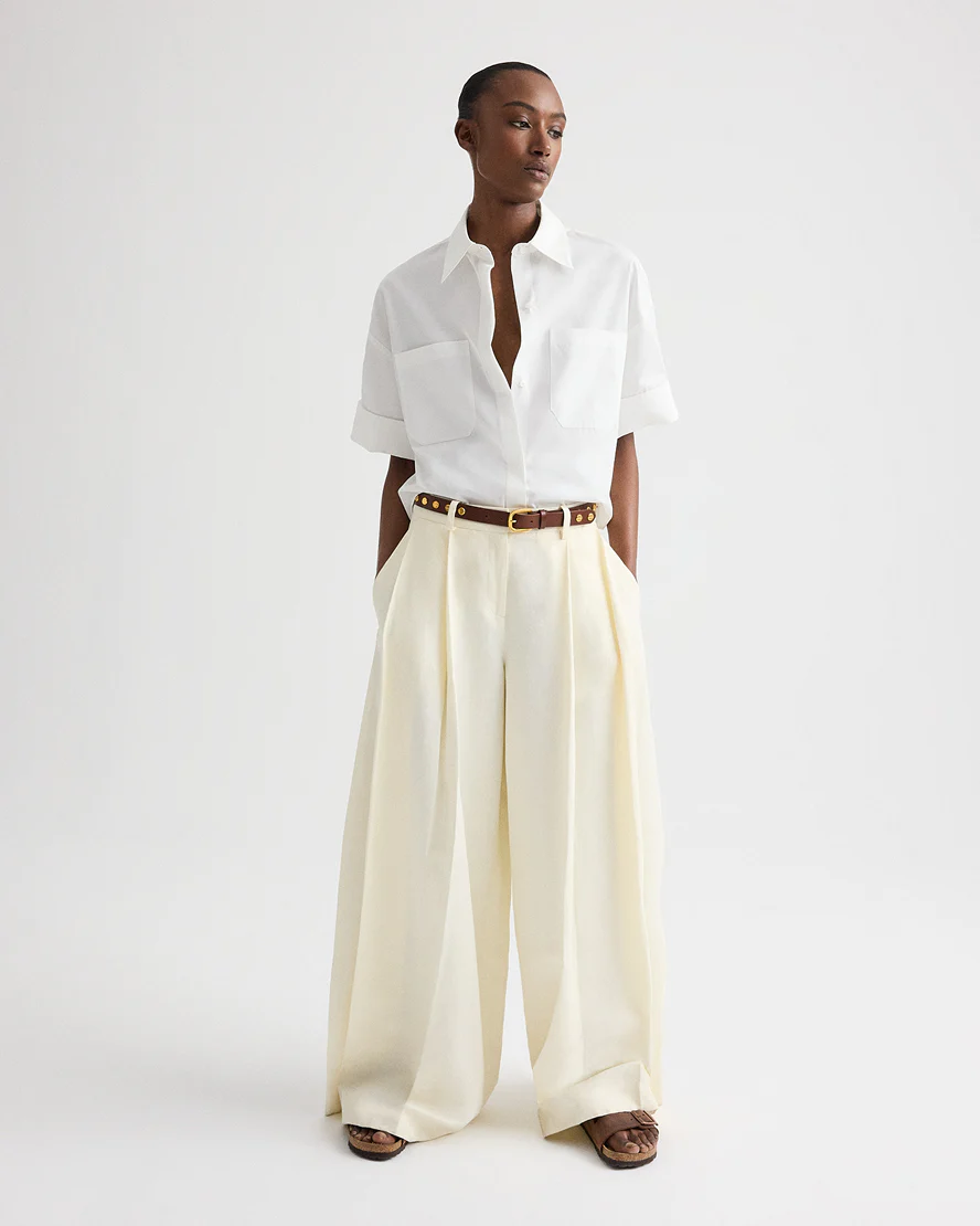 Narrow Nailhead Belt in Vachetta Leather - Image 2