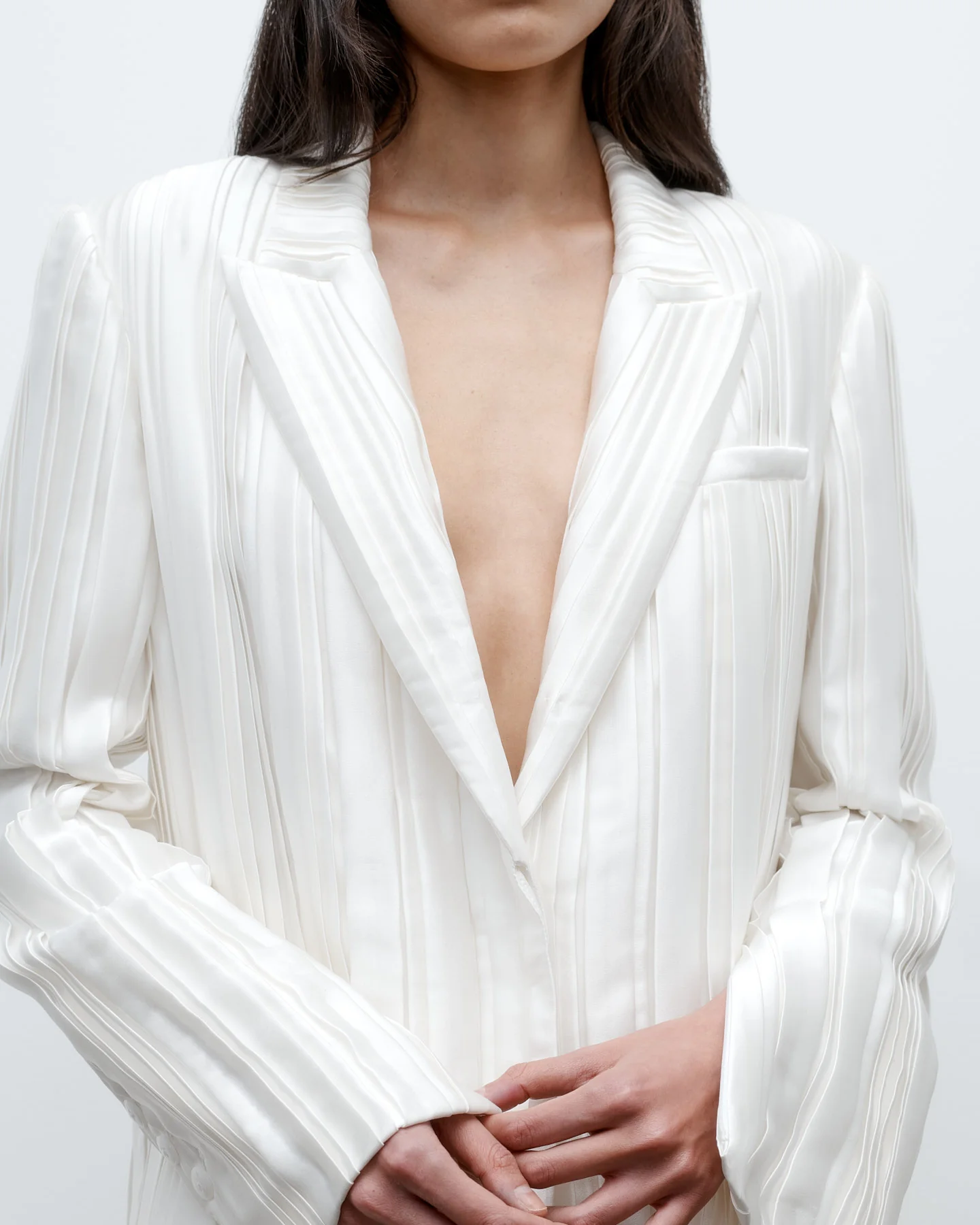 Next Boyfriend Blazer in Crushed Silk Charmeuse - Image 5