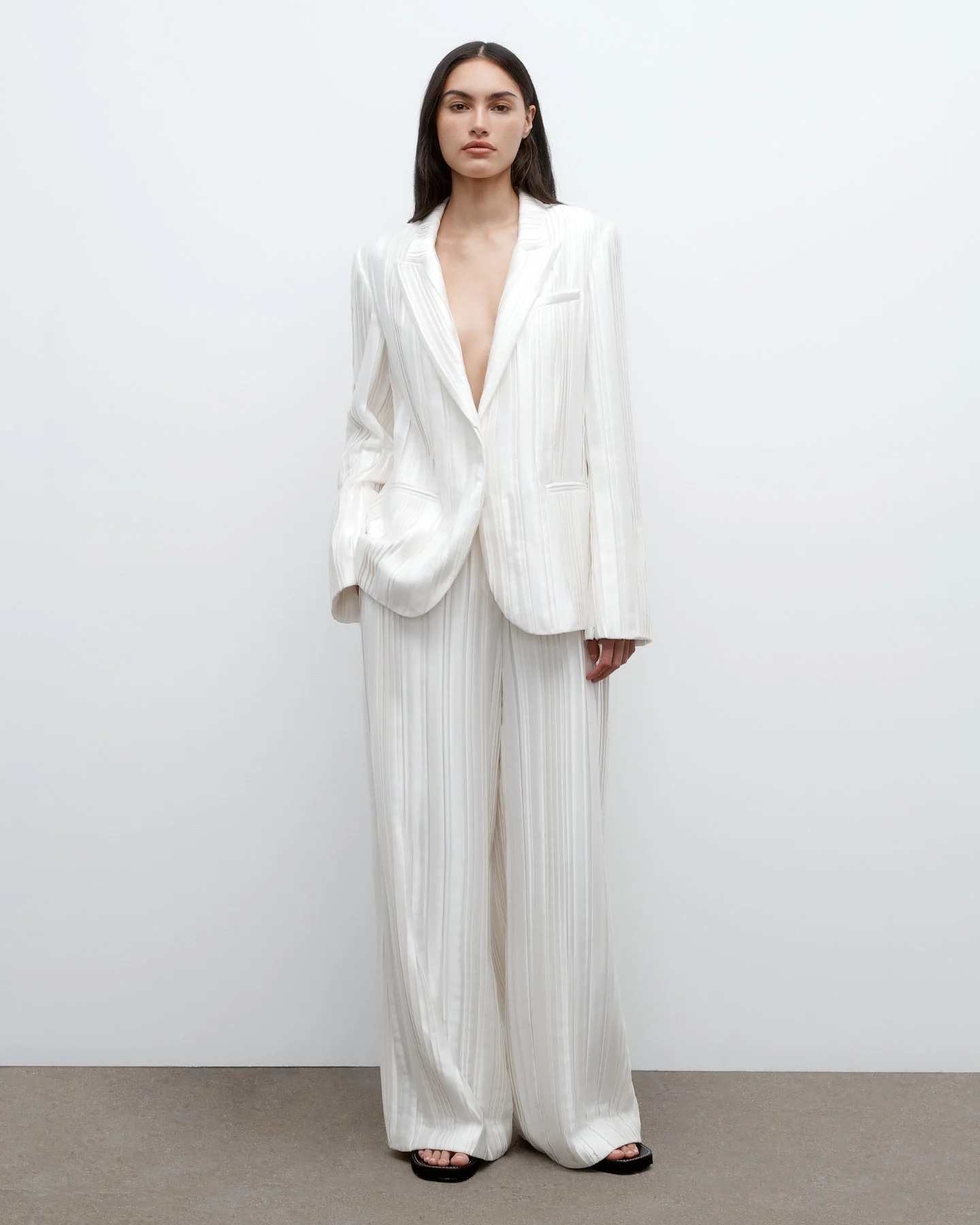 Next Boyfriend Blazer in Crushed Silk Charmeuse - Image 6