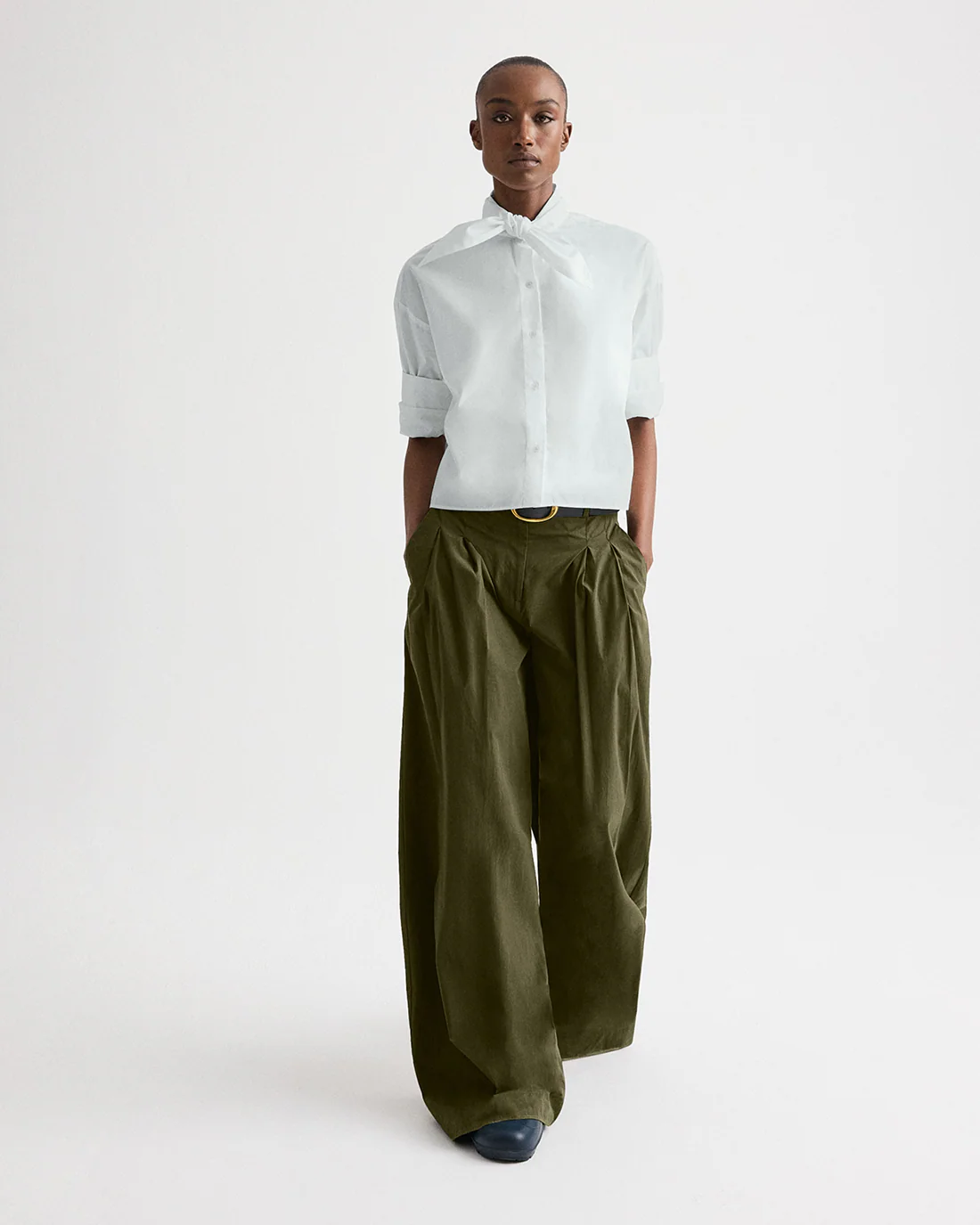 Next Didi Pant with Raw Hem in Vintage Washed Poplin