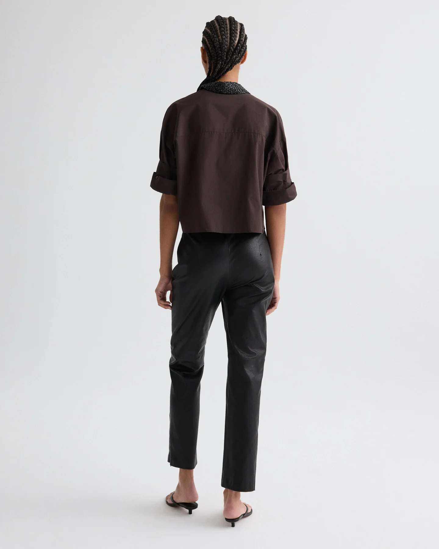 Next Ex Shirt with Crystal Collar in Super Compact Poplin - Image 5