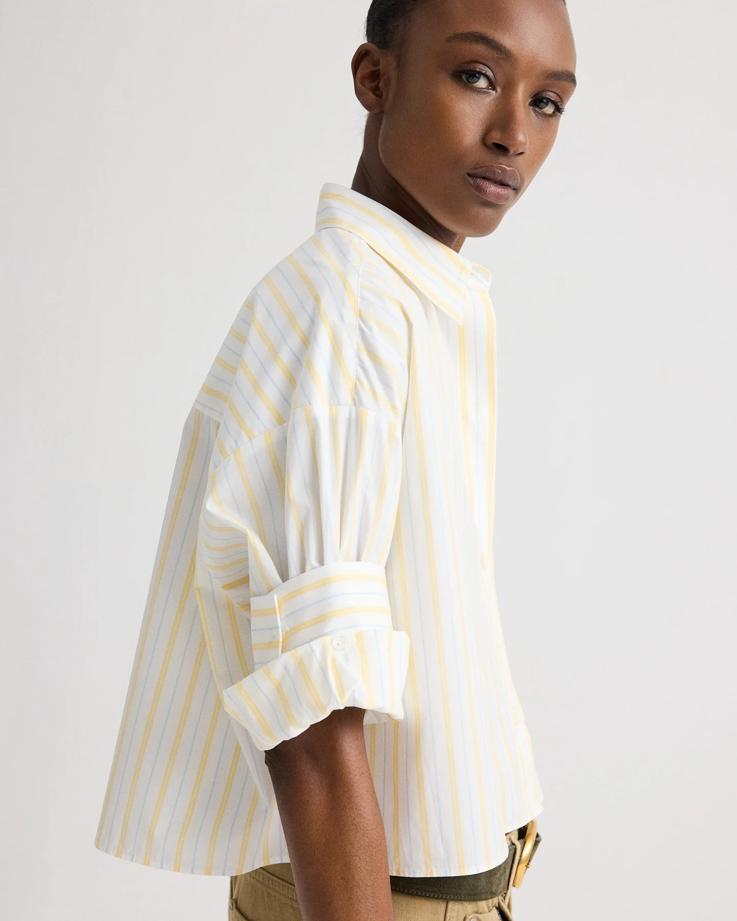 Next Ex Shirt in Yarn Dyed Cotton Stripe
