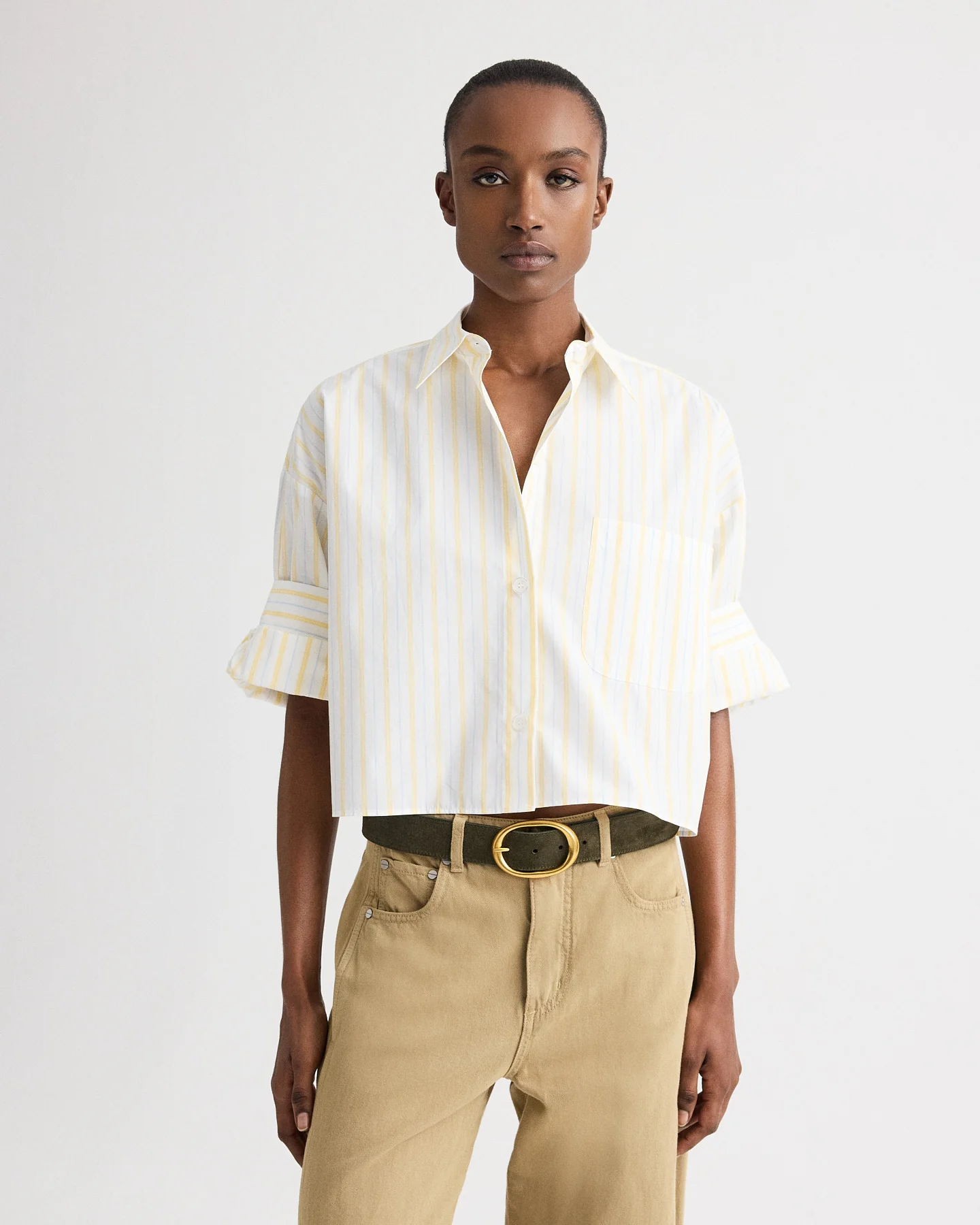 Next Ex Shirt in Yarn Dyed Cotton Stripe - Image 2