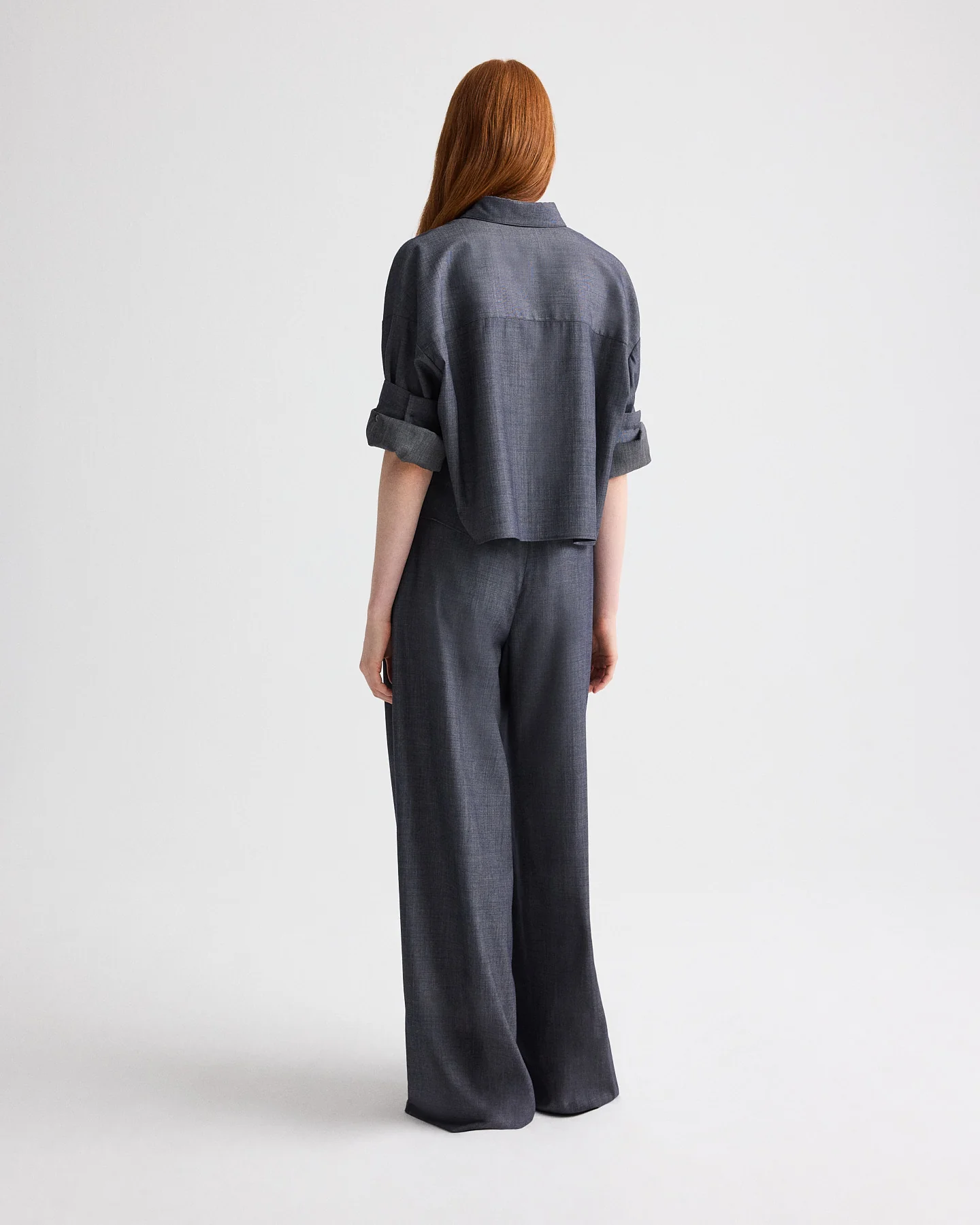 Next Ex Shirt in Lightweight Viscose Wool - Image 5