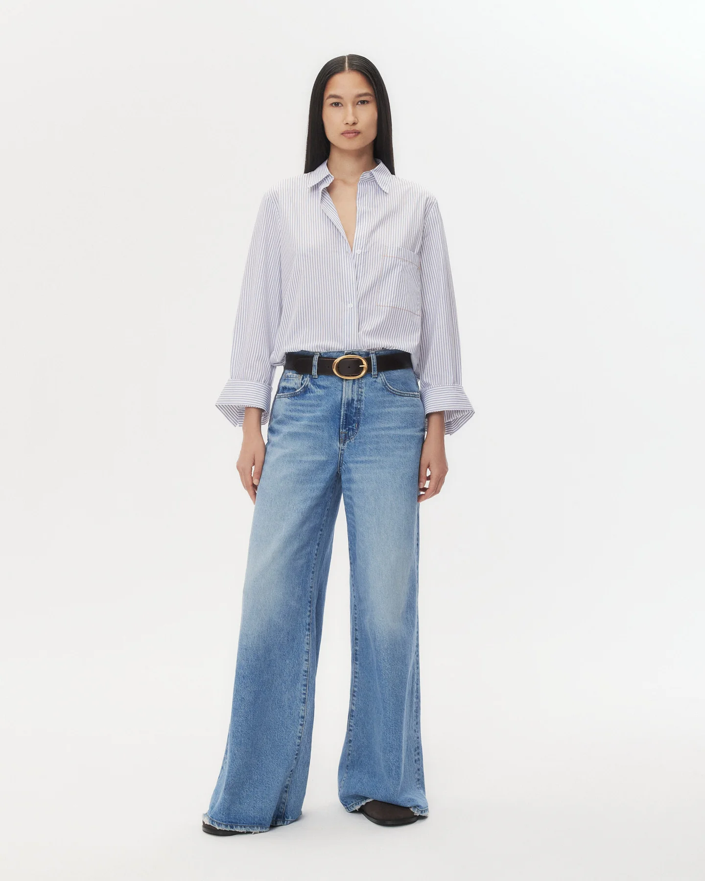Every Mother Counts Shirt with Stitched Pocket in Cotton Stripe - Image 3