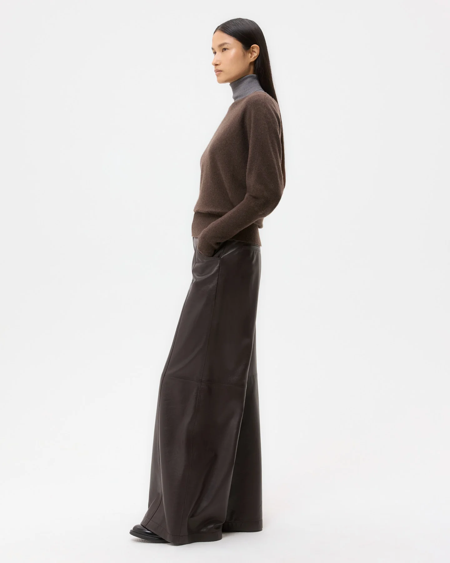Off The Shoulder Knit in Cashmere - Image 4