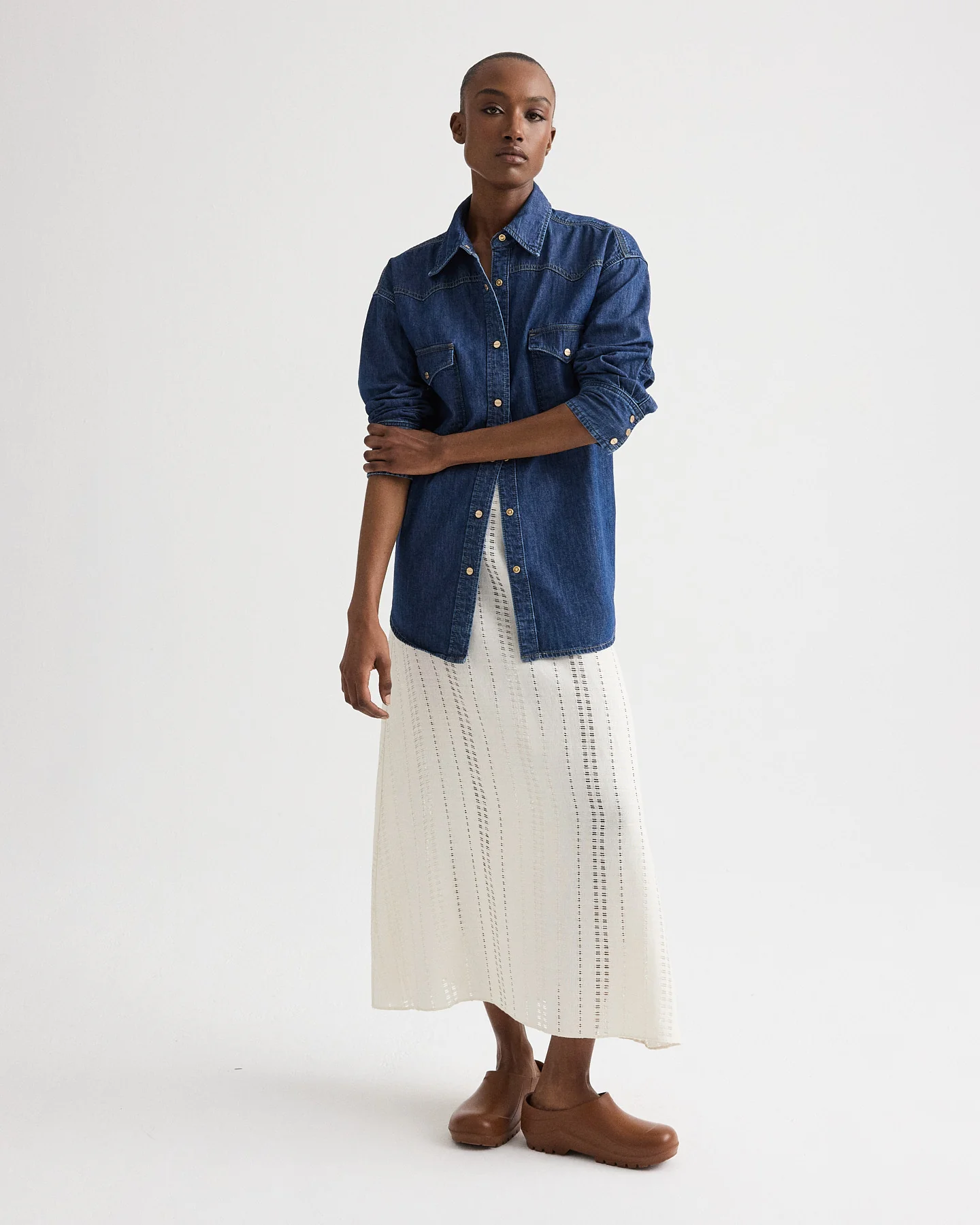 OG Supersized Ranchers Shirt in Denim Shirting - Image 3