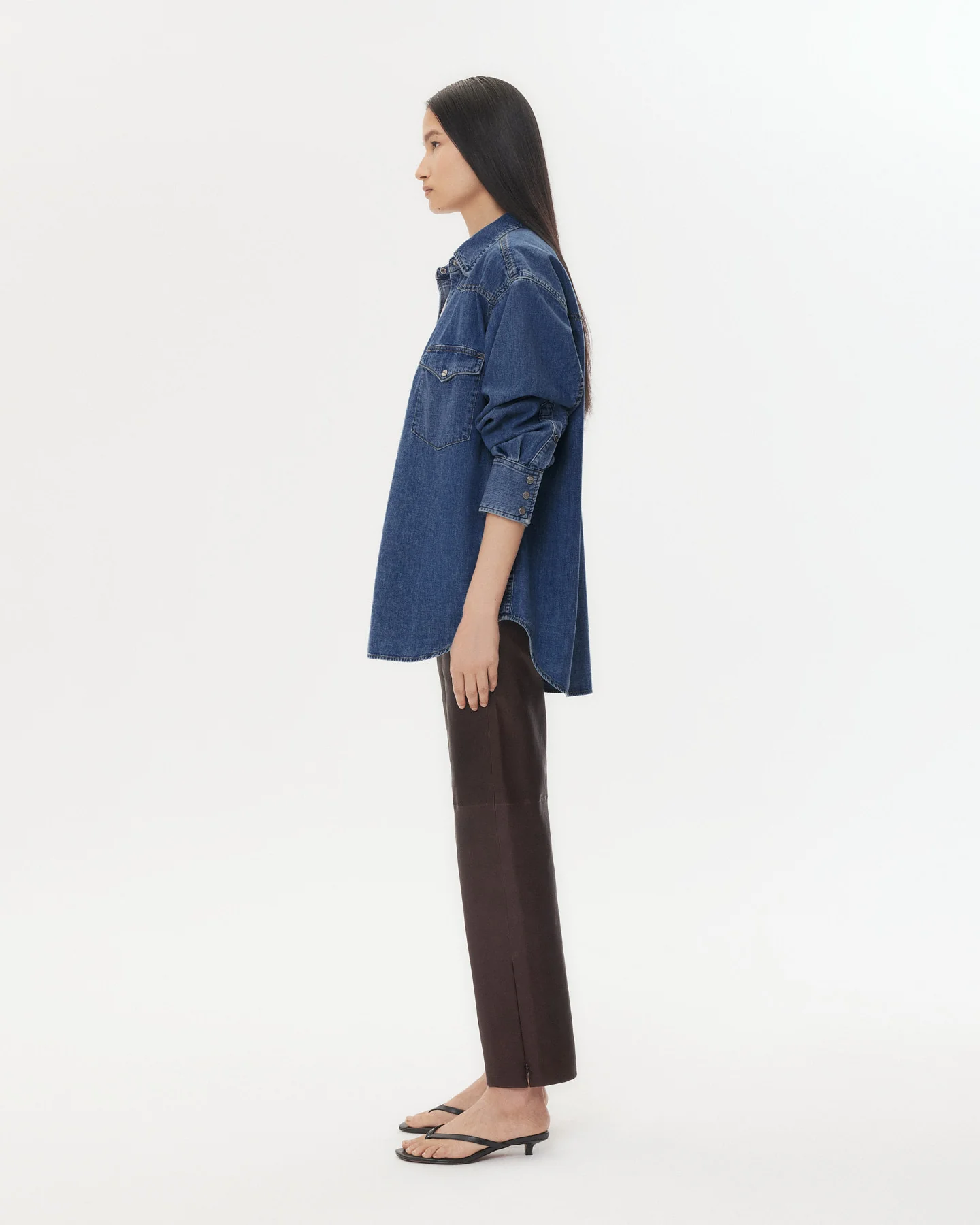 OG Supersized Ranchers Shirt in Denim Shirting - Image 4
