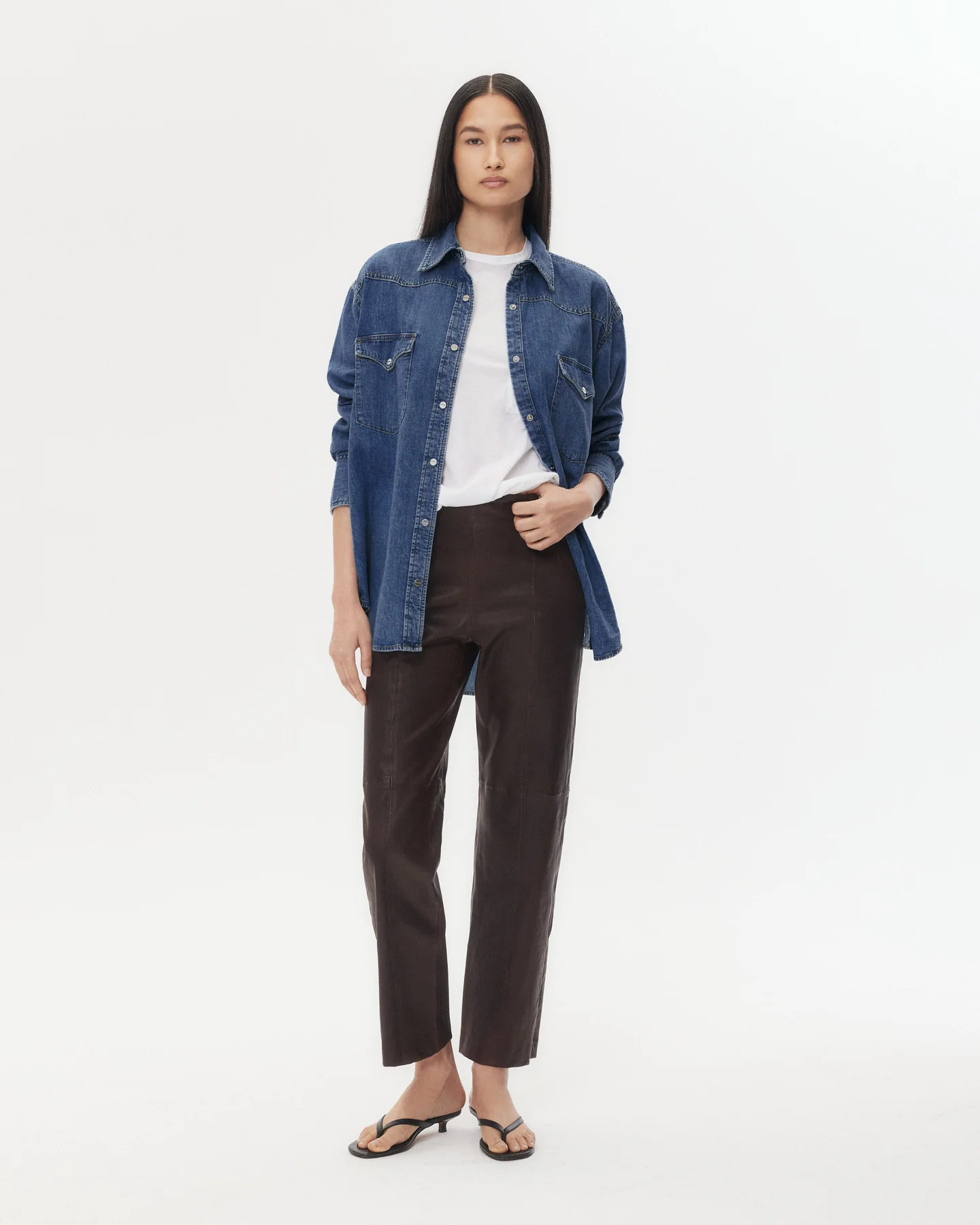 OG Supersized Ranchers Shirt in Denim Shirting - Image 5