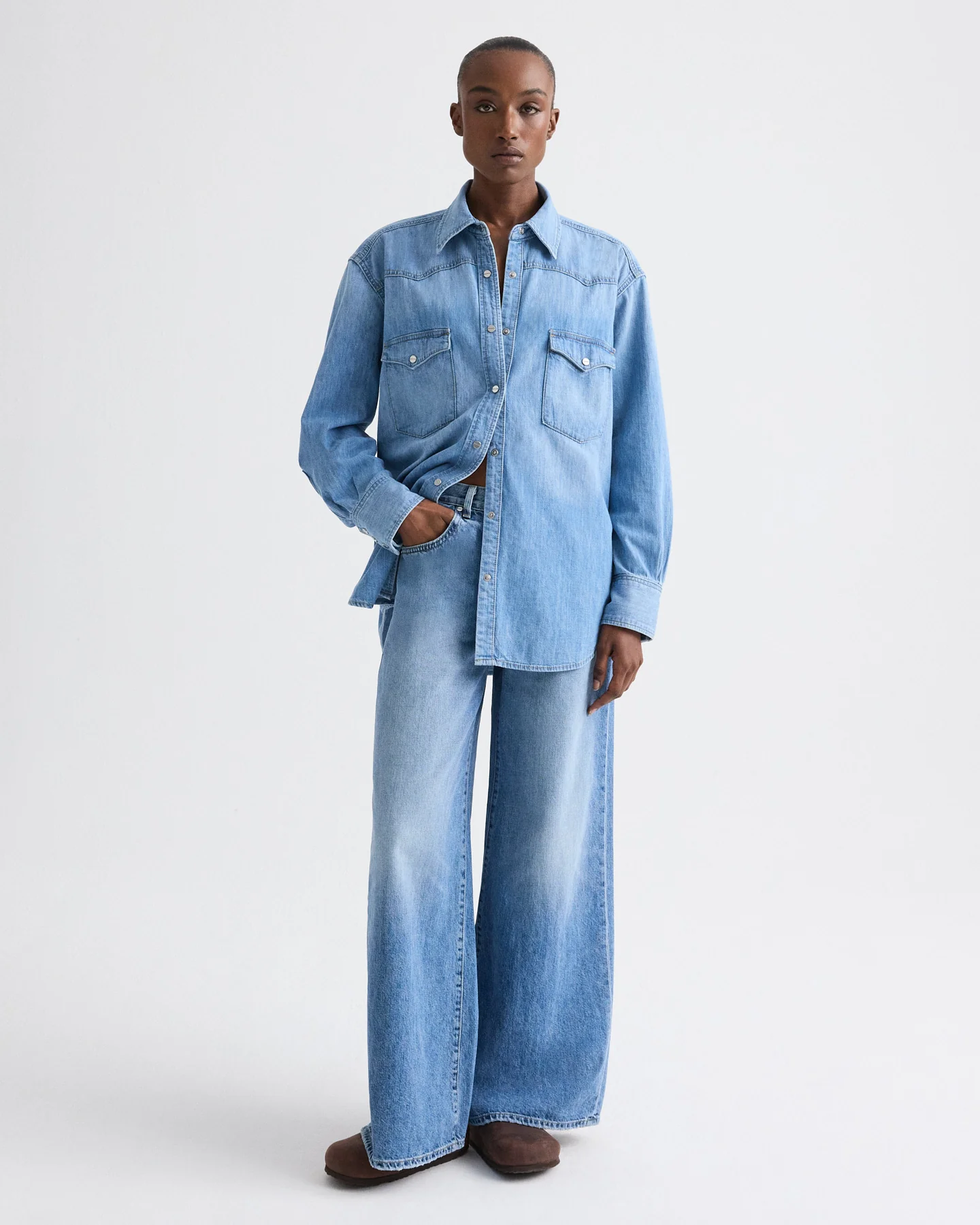 OG Supersized Ranchers Shirt in Denim Shirting - Image 4