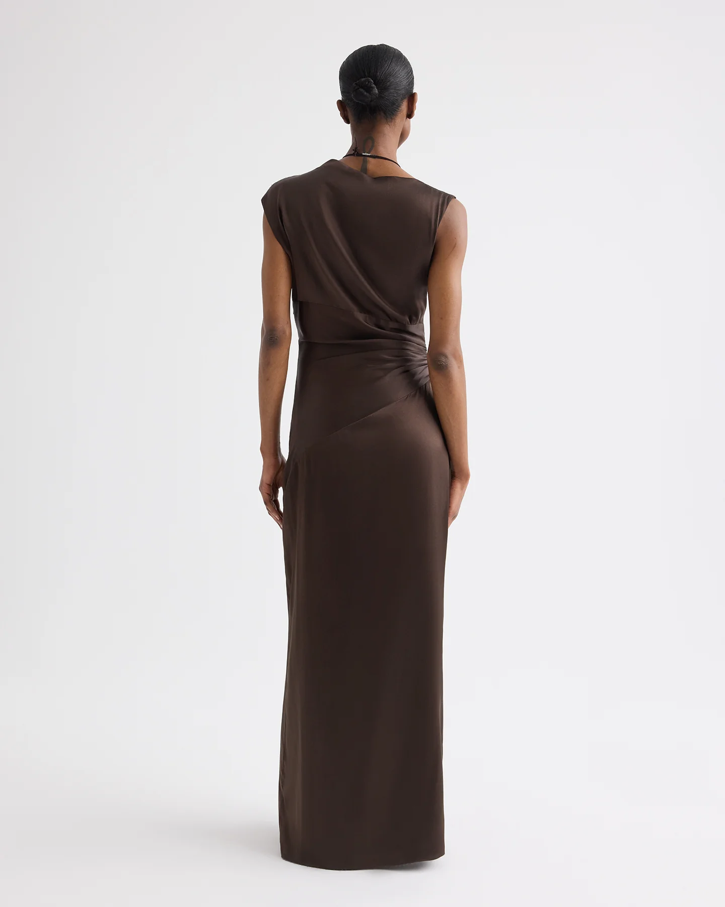 On The Side Dress in Washed Silk Charmeuse - Image 5