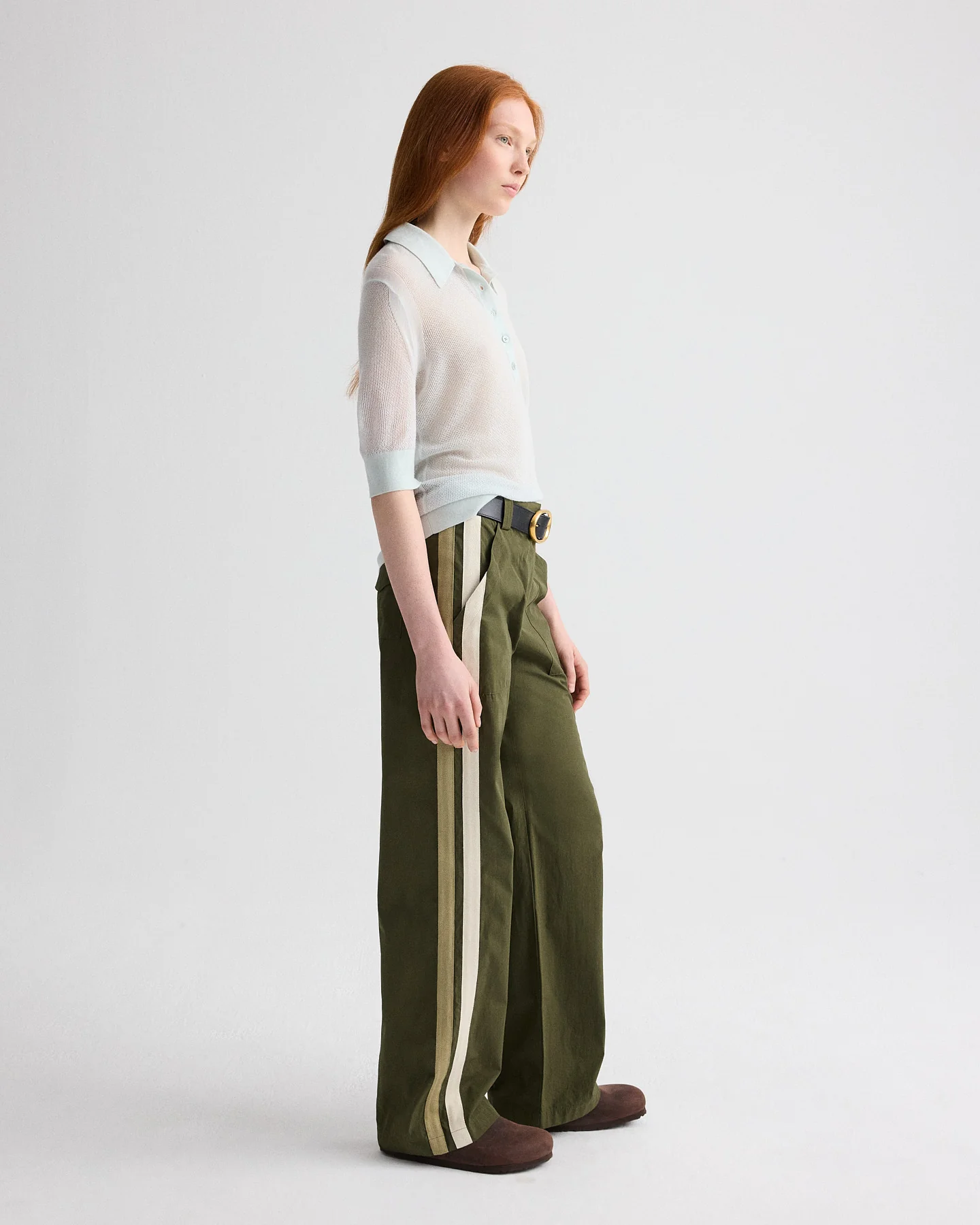 Open Stitch Slim Polo in Superfine Cashmere - Image 4