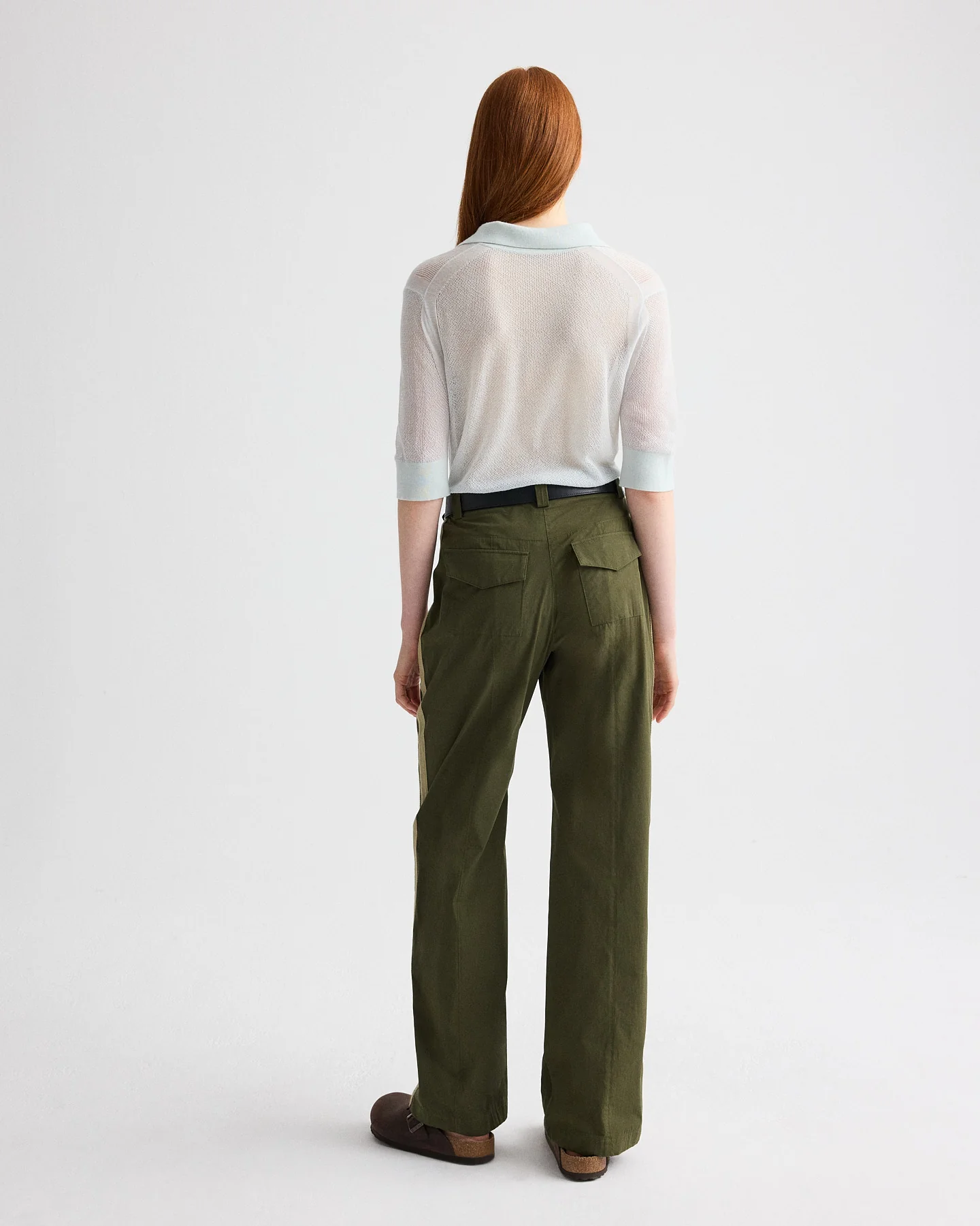 Open Stitch Slim Polo in Superfine Cashmere - Image 5