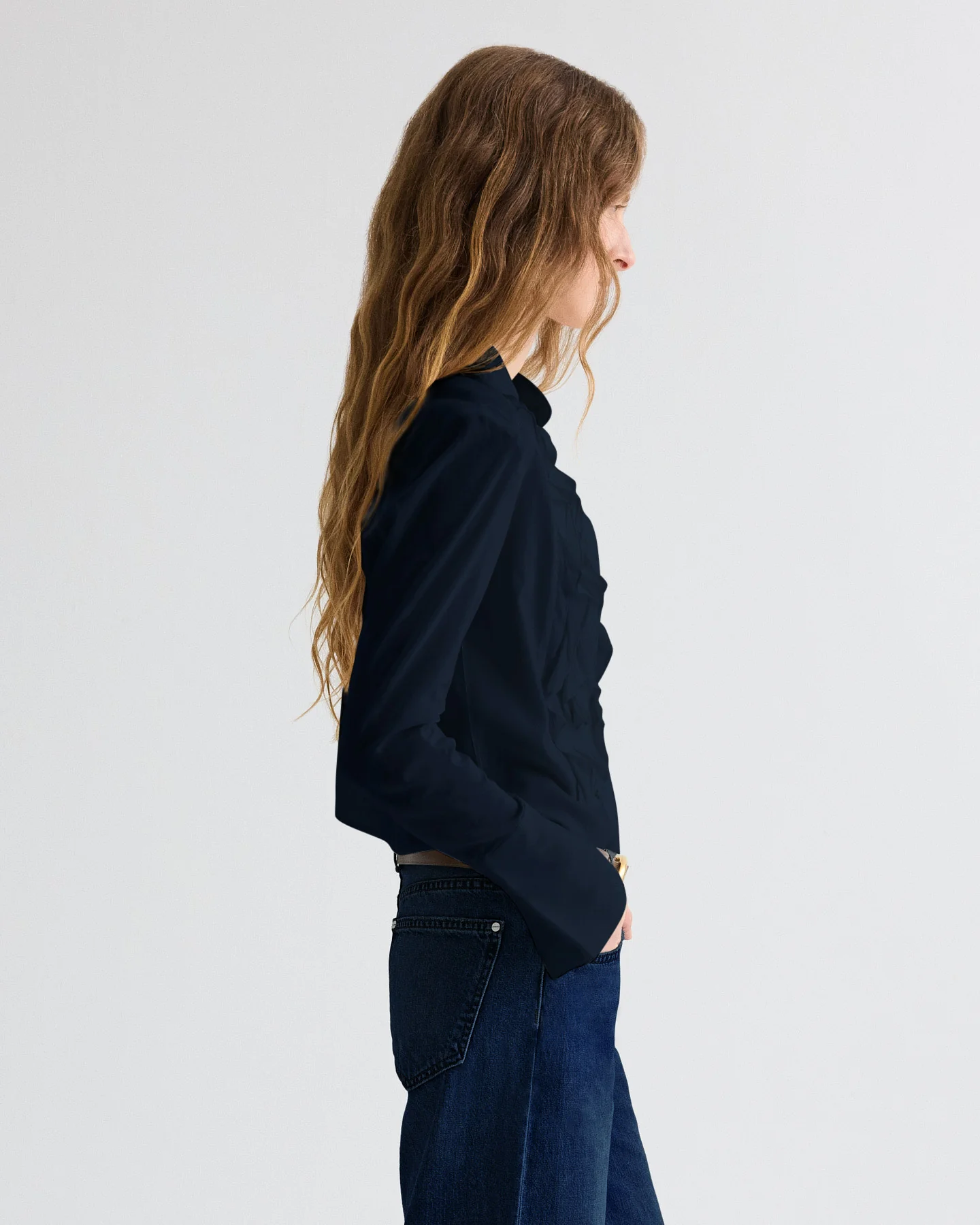 Patti Top in Stretch Silk Georgette - Image 3