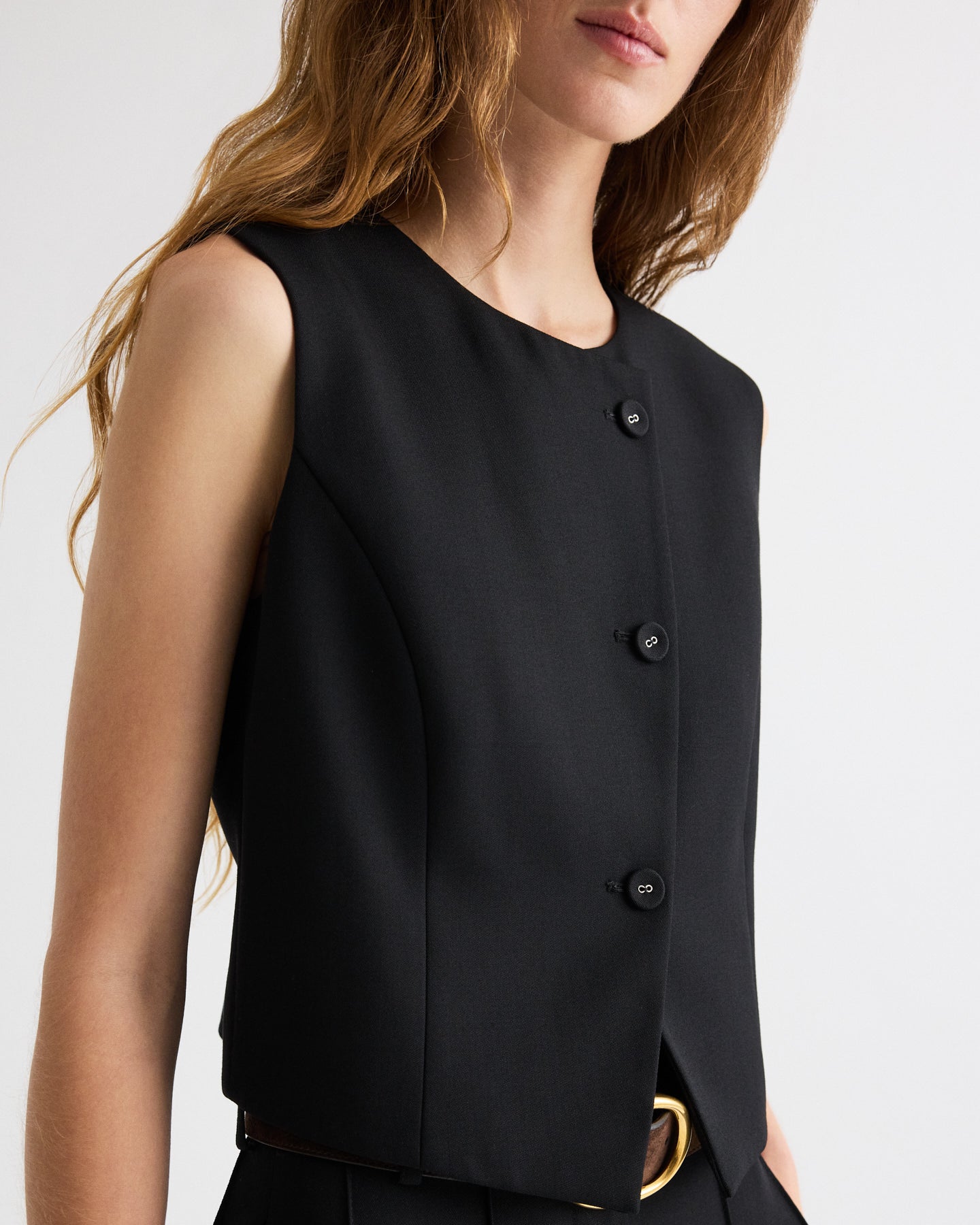 Perry Vest in Compact Tux Suiting - Image 3