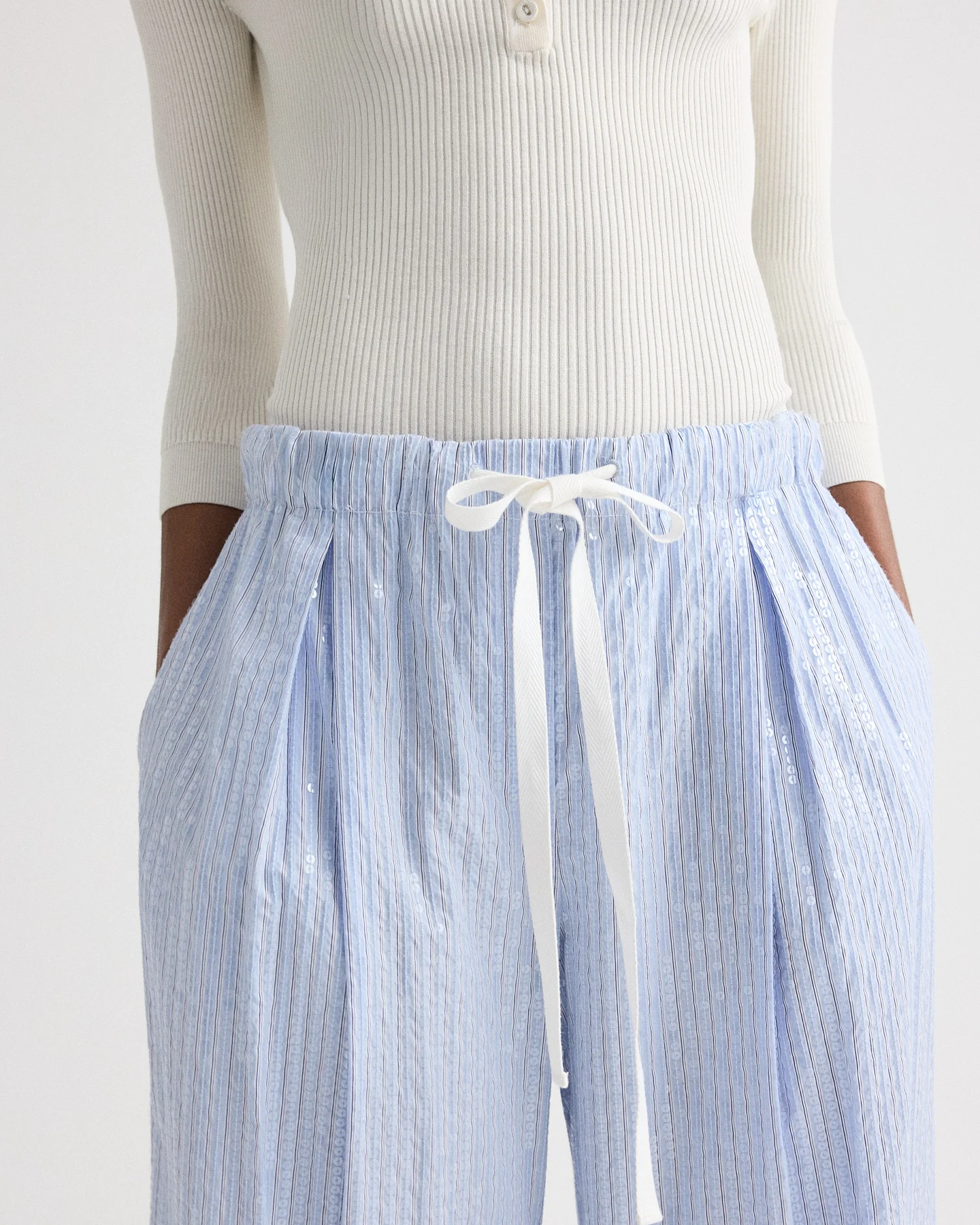 PJ Pant in Micro Triple Stripe - Image 2