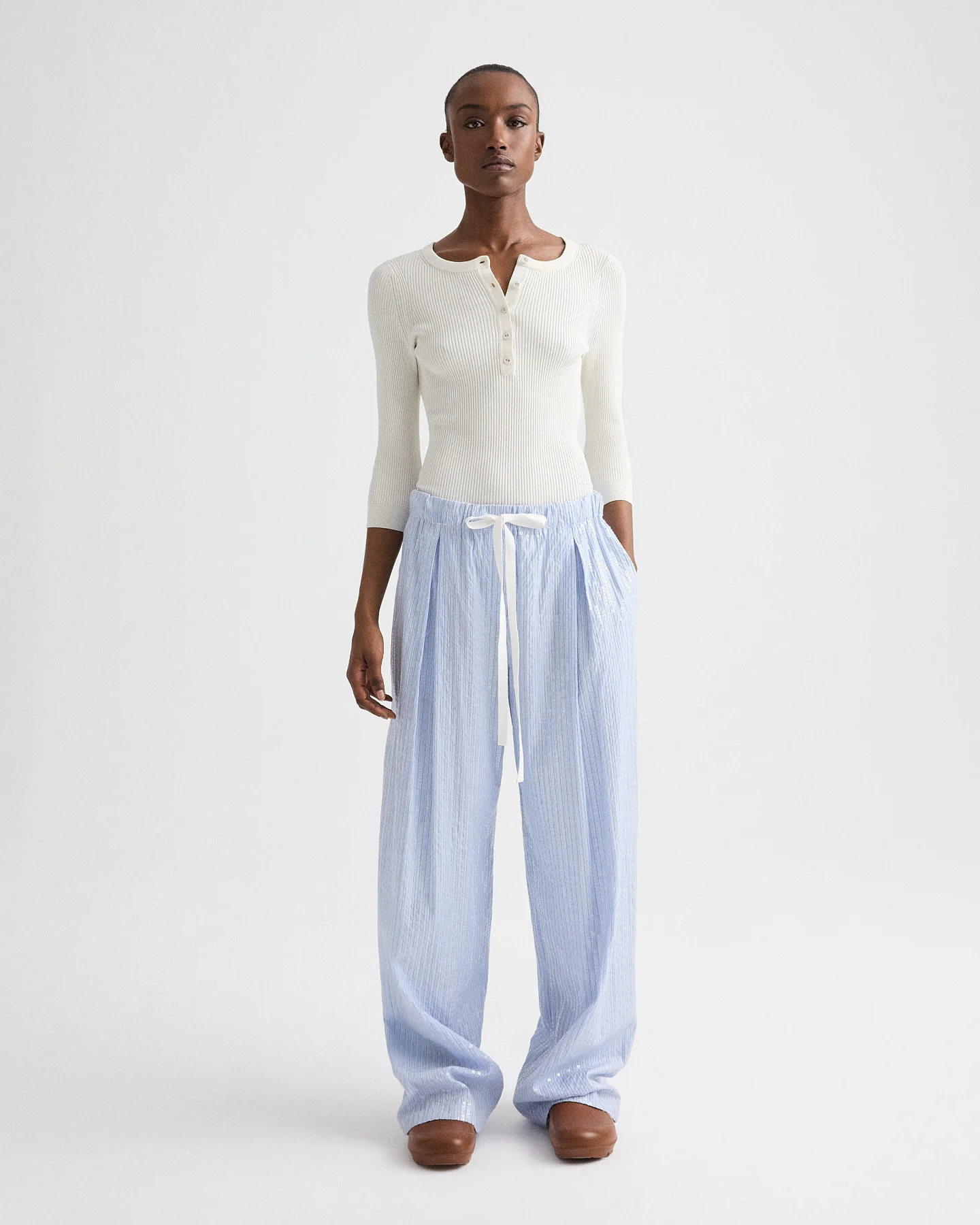 PJ Pant in Micro Triple Stripe - Image 4