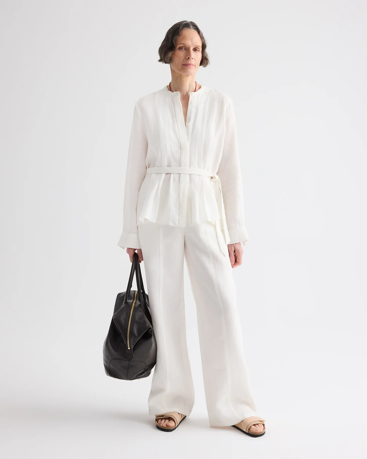 Pleated Poet Blouse in Delave Linen - Image 3