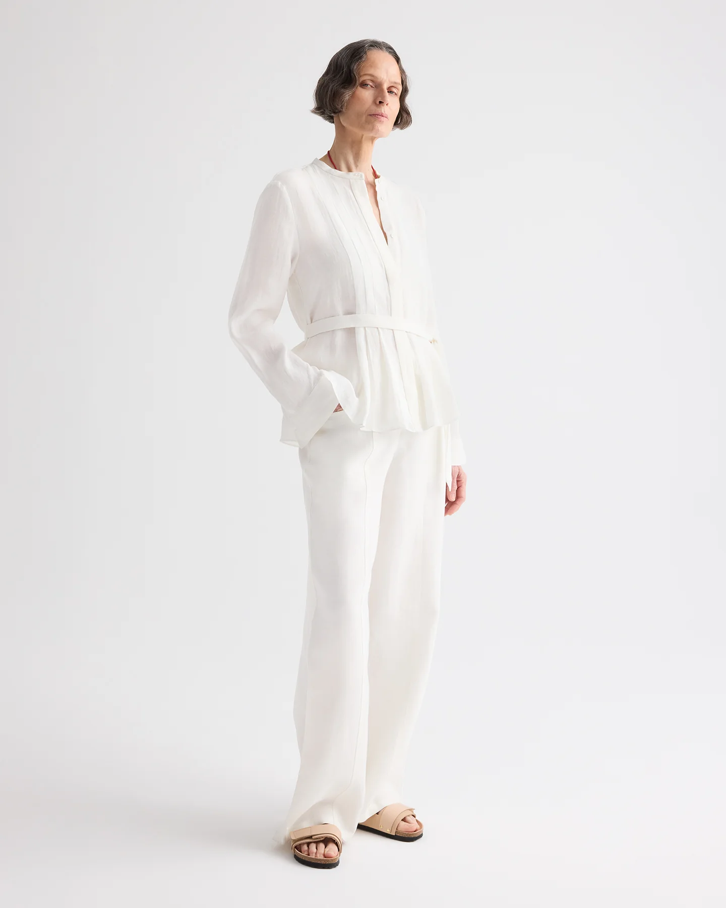 Pleated Poet Blouse in Delave Linen - Image 4