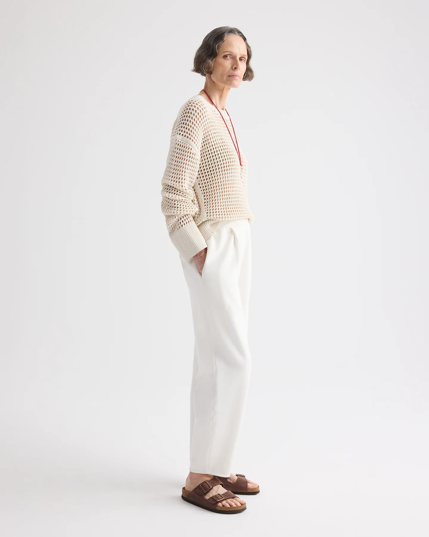 Pleated Sweatpant in Lightweight Sweatshirt - Image 3