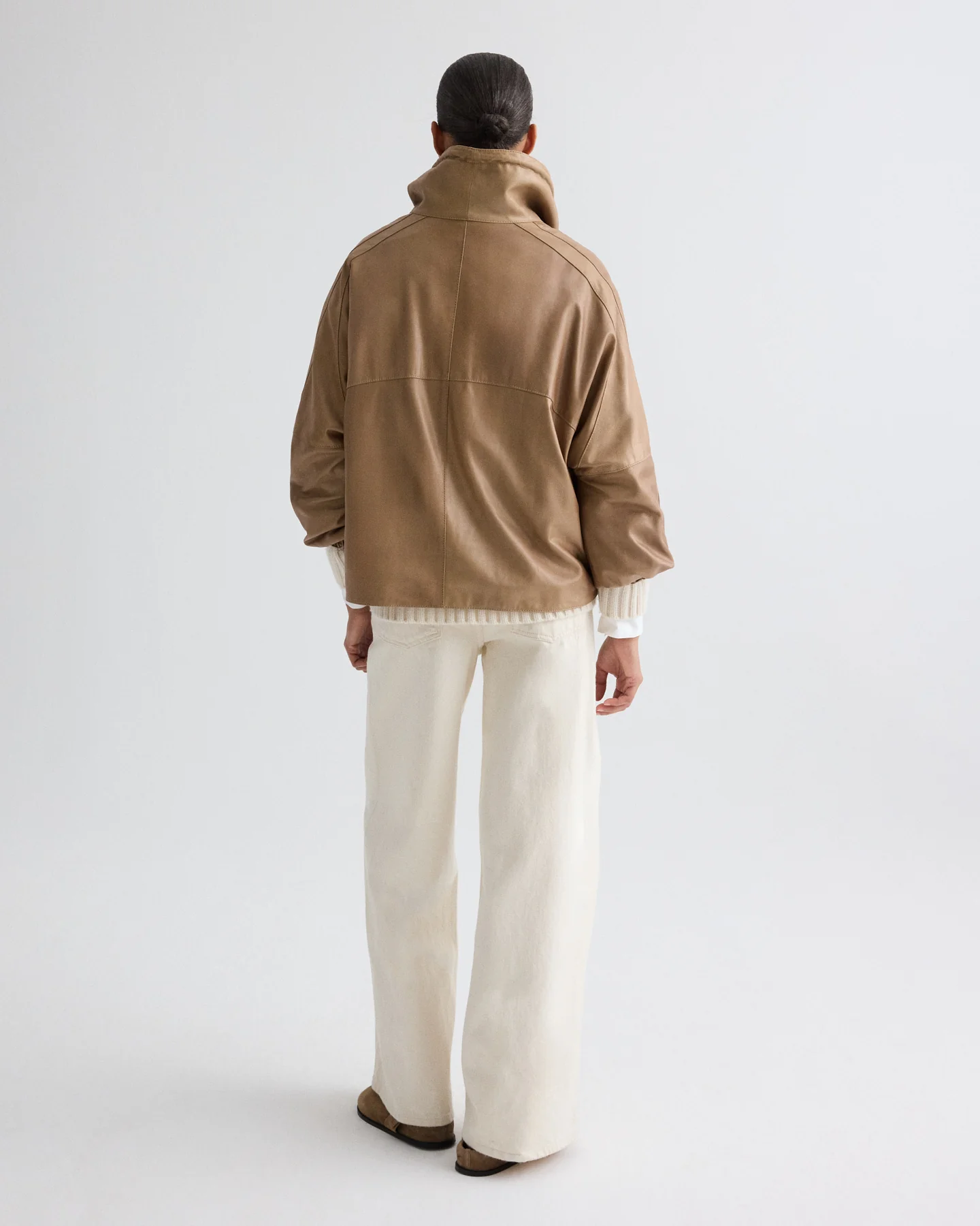 Pull Me Over Hoodie in Paper Leather - Image 5
