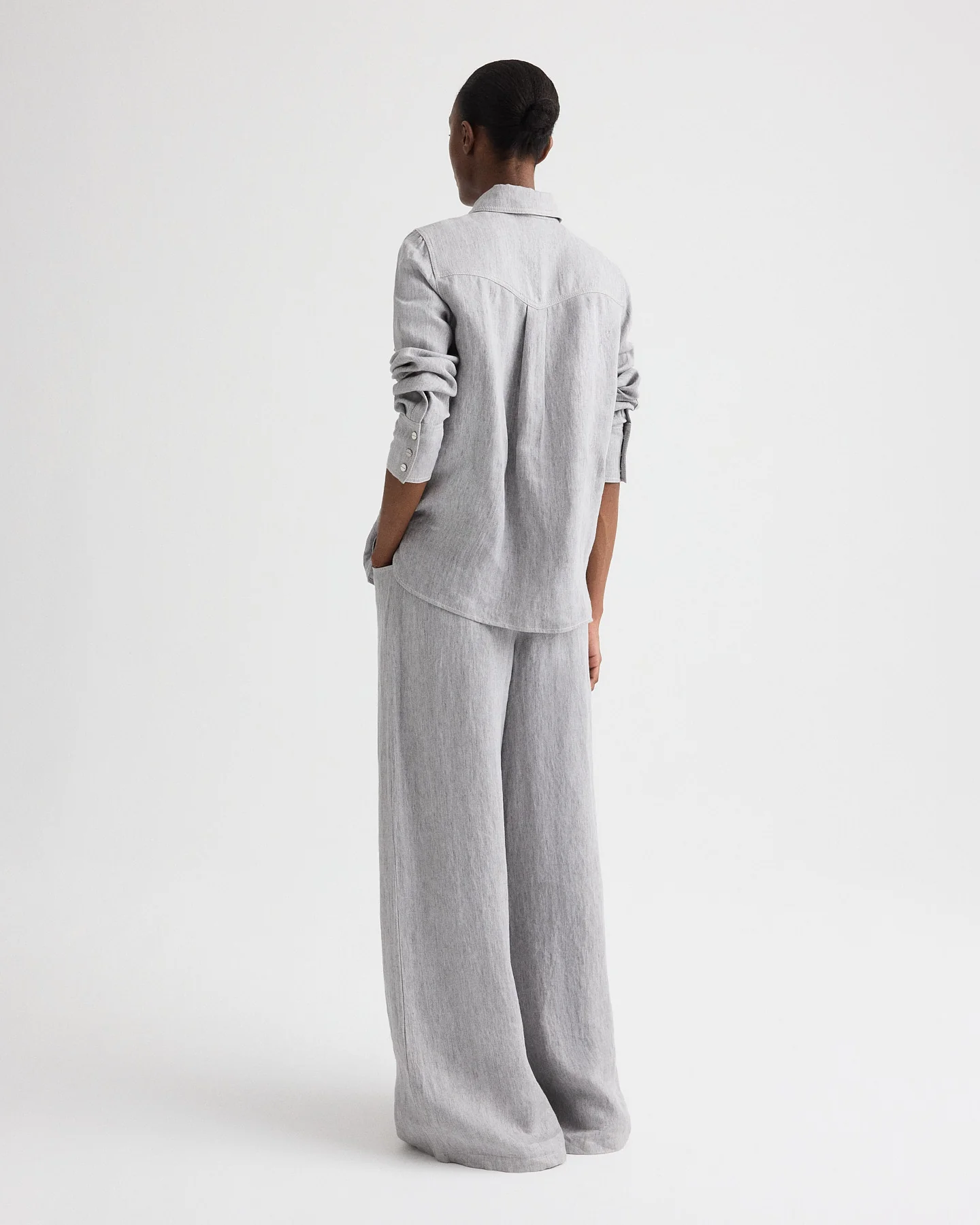 Ranchers Daughter Shirt in Lightweight Washed Hemp Denim - Image 5
