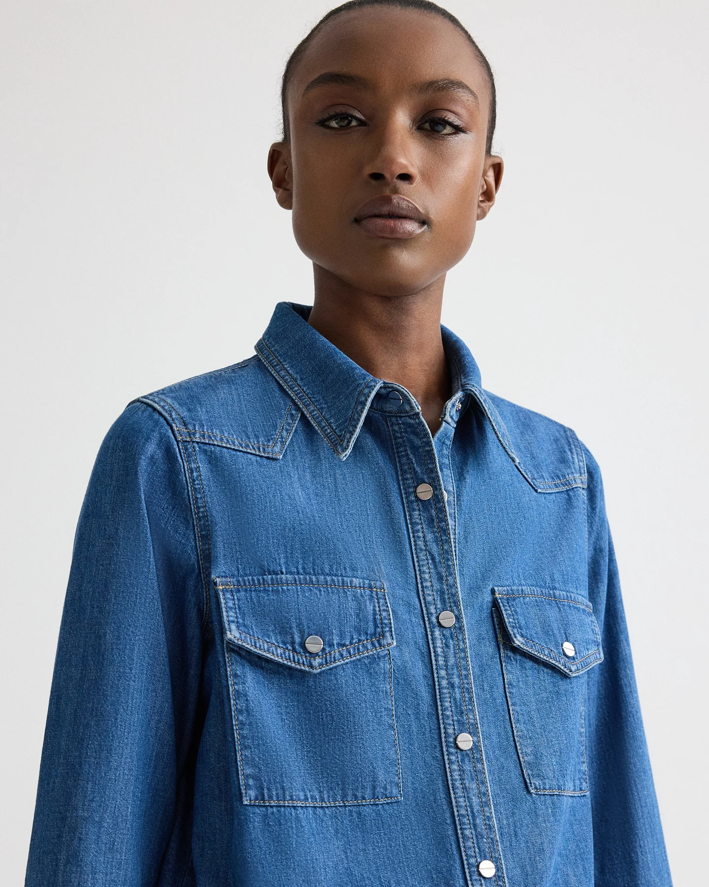 Ranchers Daughter Shirt in Denim Shirting