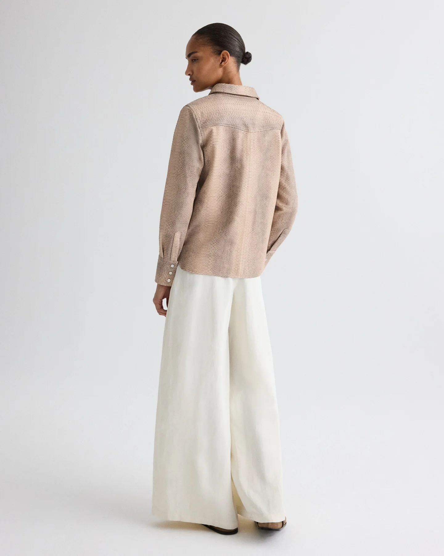 Ranchers Daughter Shirt in Embossed Python Leather - Image 5
