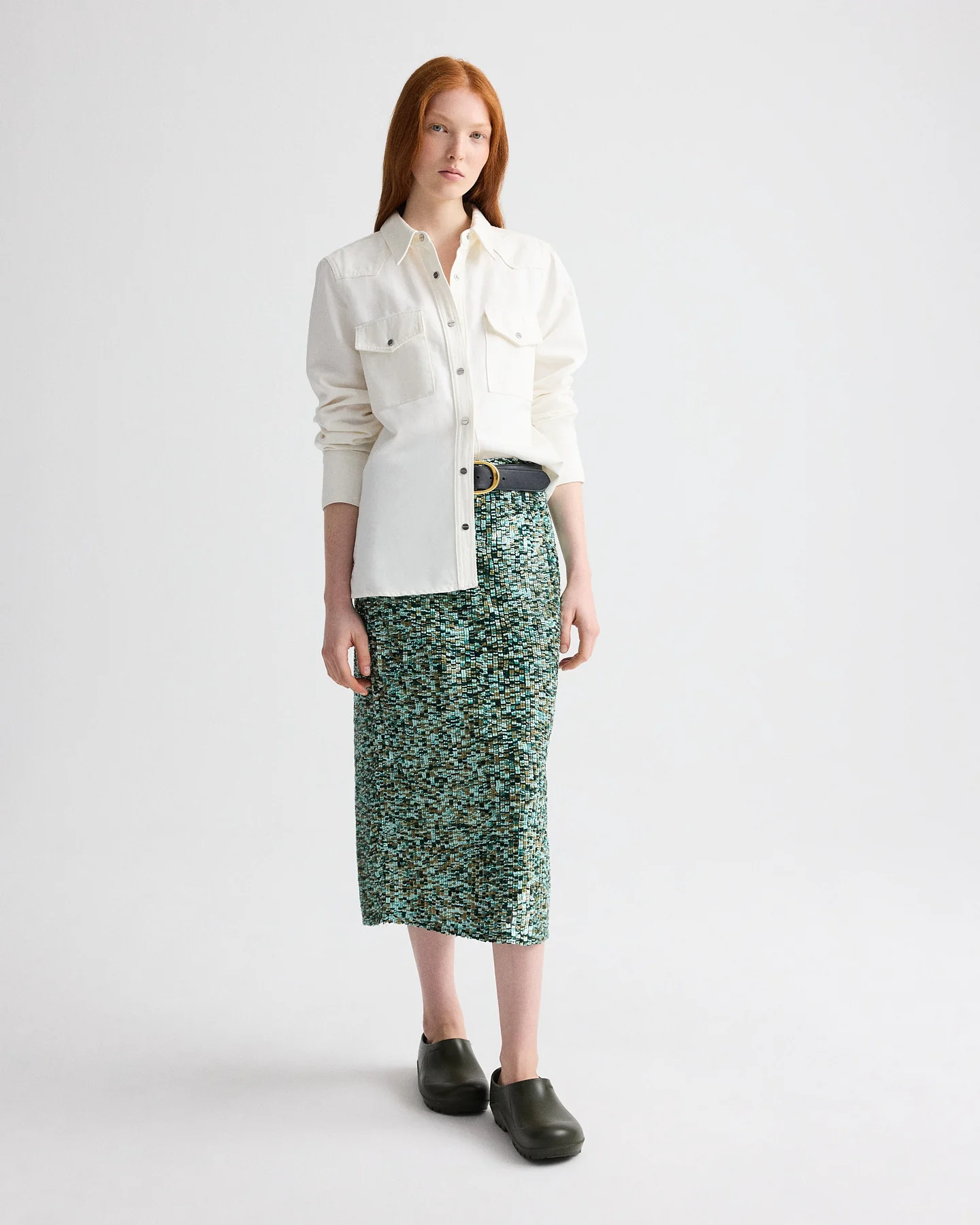 Ranchers Daughter Shirt in Natural Denim - Image 3