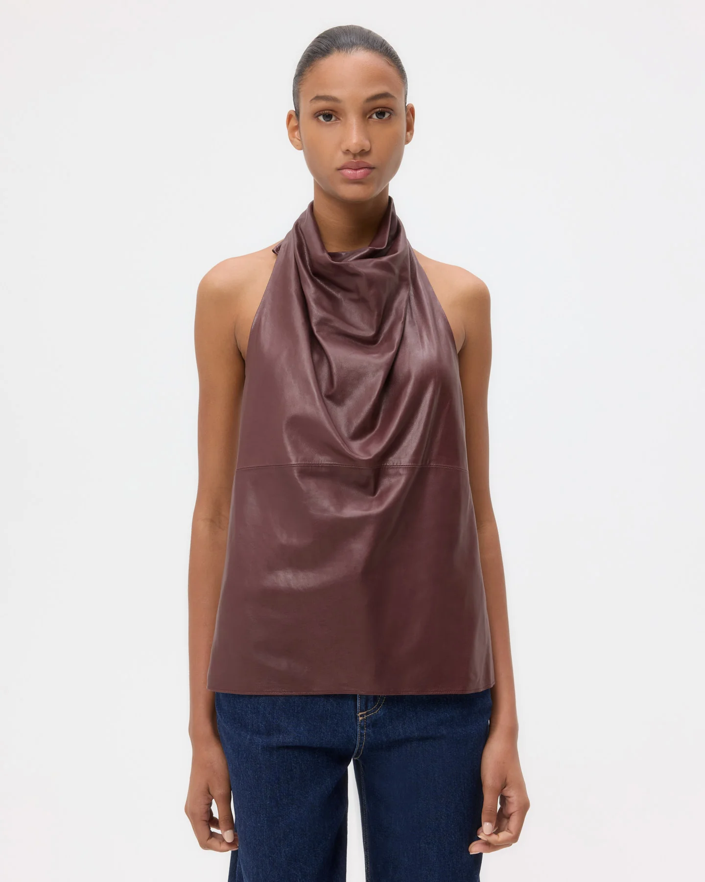 Friday Night Top in Paper Leather - Image 3
