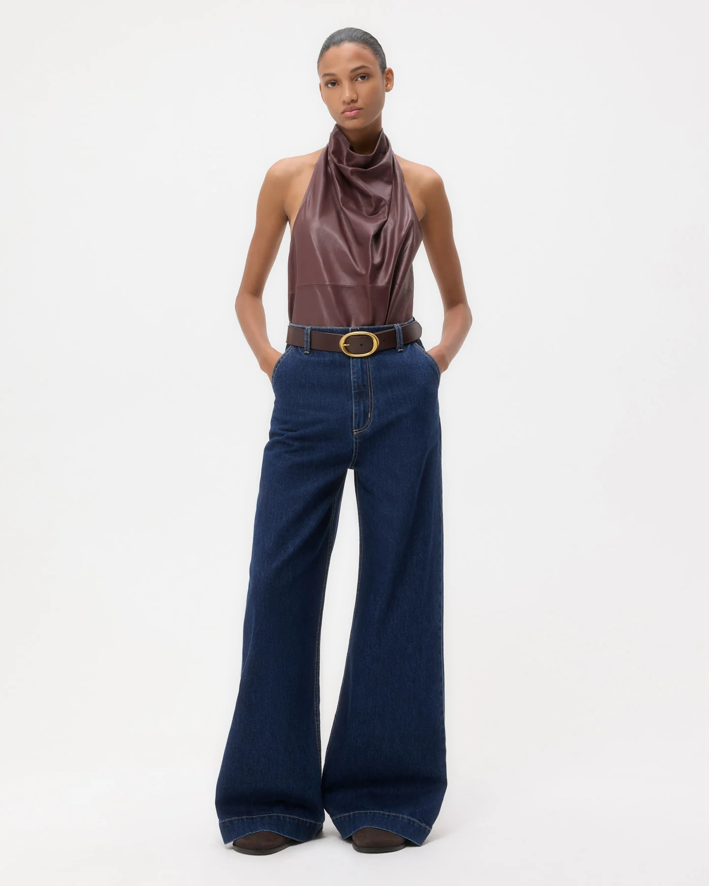 Friday Night Top in Paper Leather - Image 4