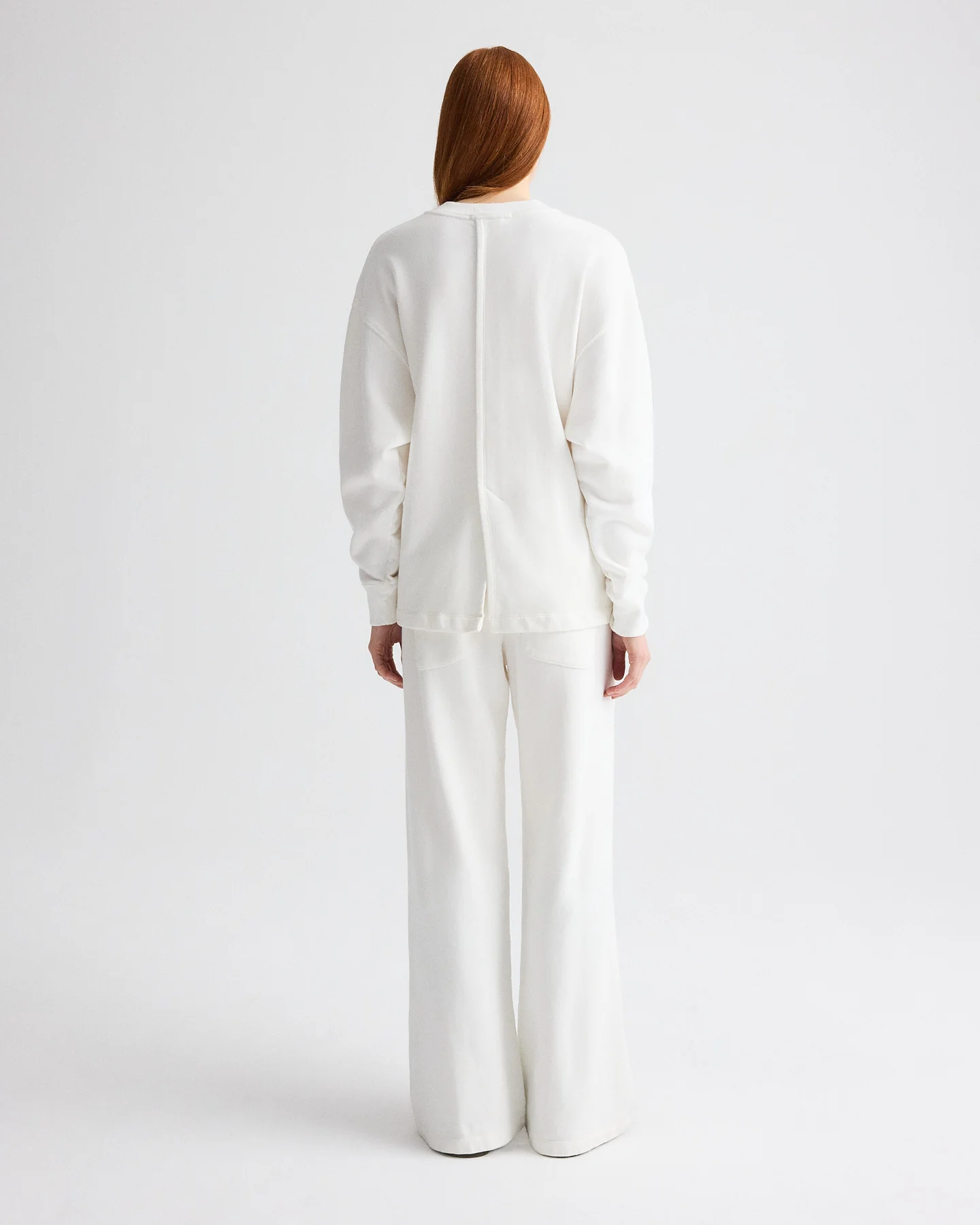 Relaxed V Neck Sweatshirt in Lightweight Sweatshirt - Image 5