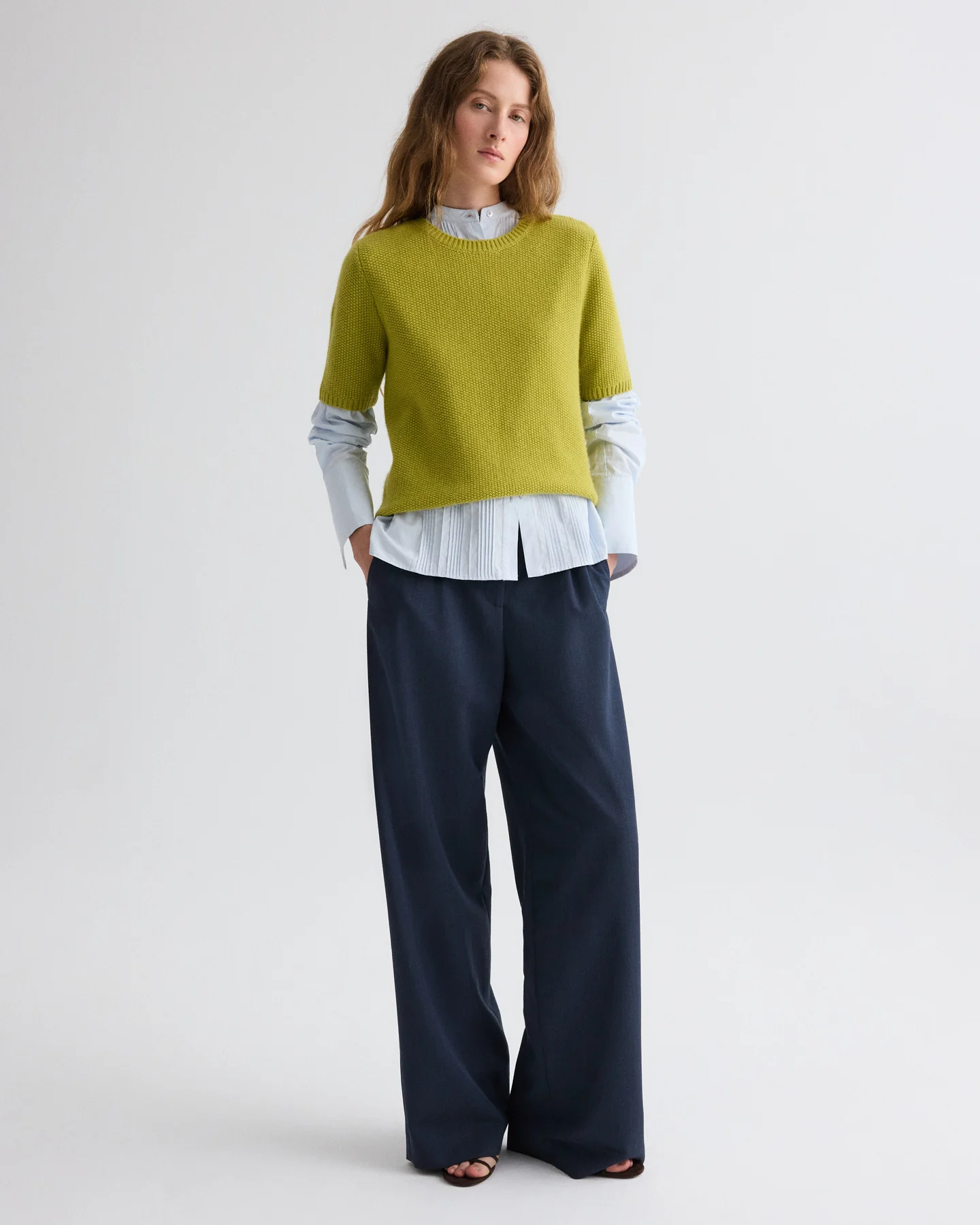 Seed Stitch Audrey Sweater in Cashmere - Image 2