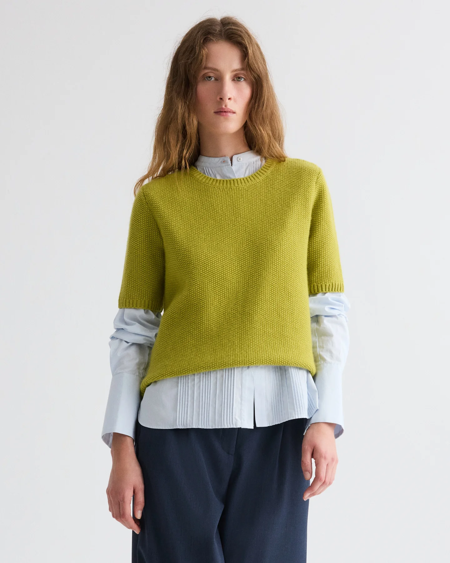 Seed Stitch Audrey Sweater in Cashmere - Image 3