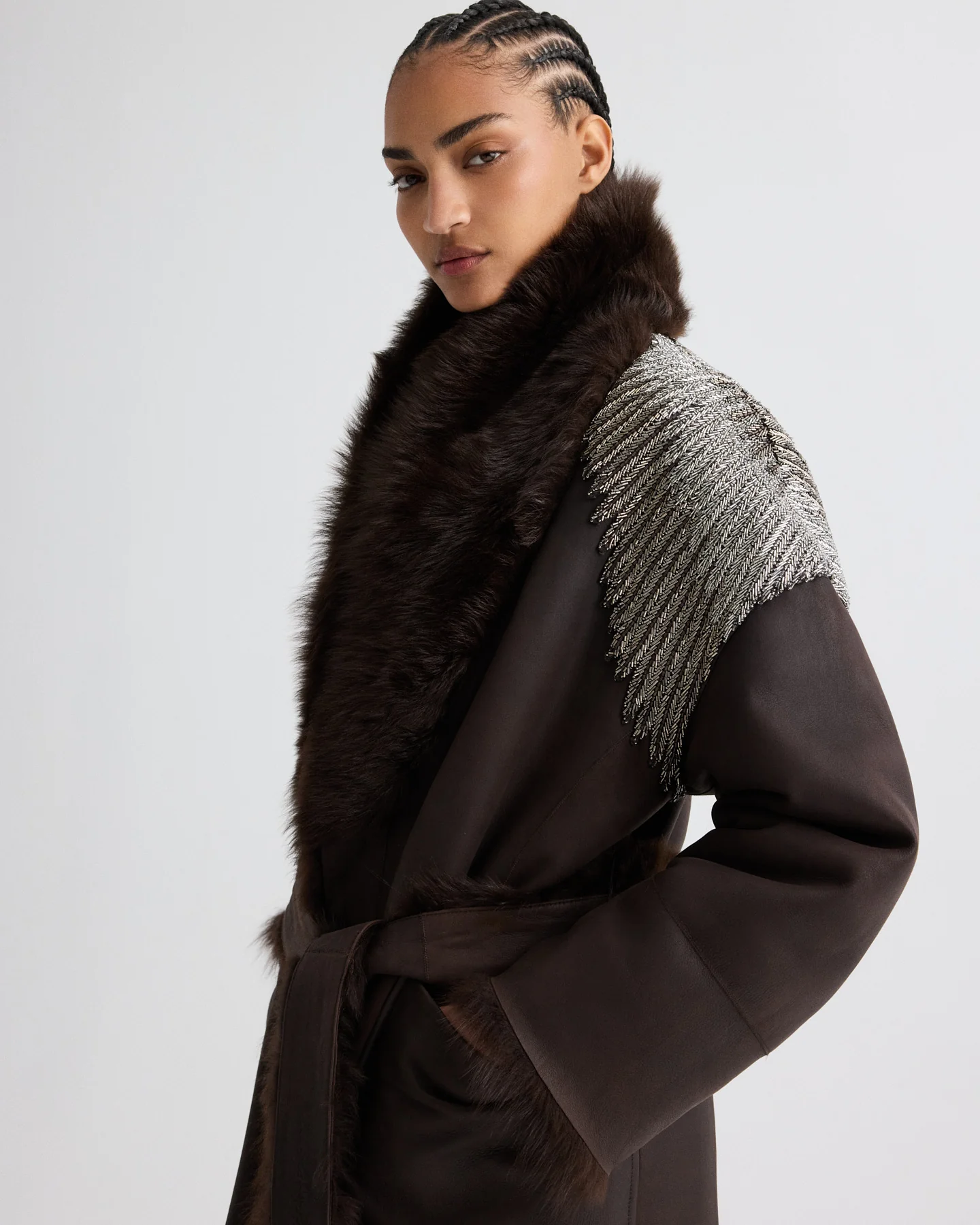 She Talks to Angels Shearling Coat