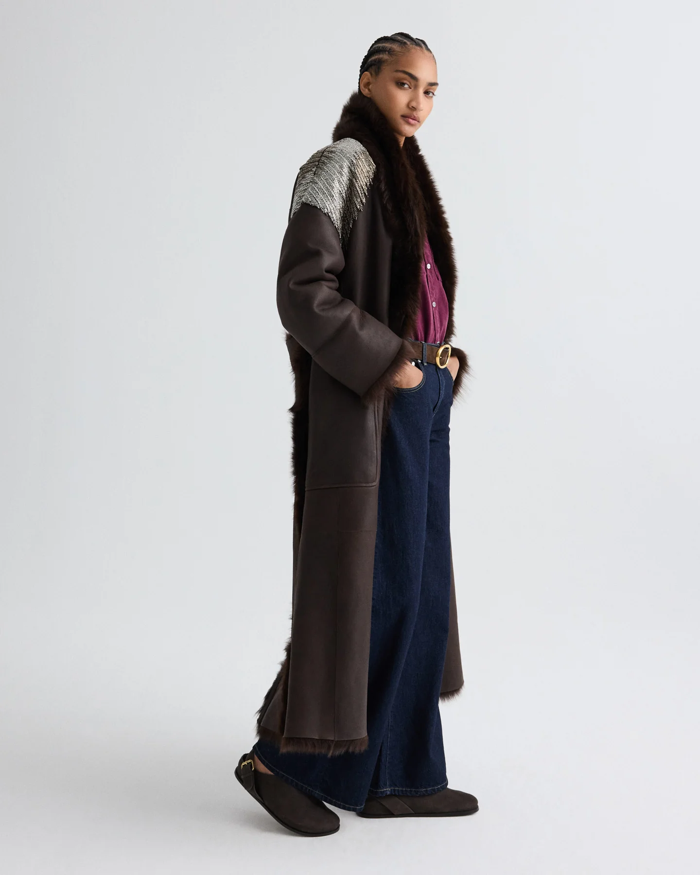 She Talks to Angels Shearling Coat - Image 3