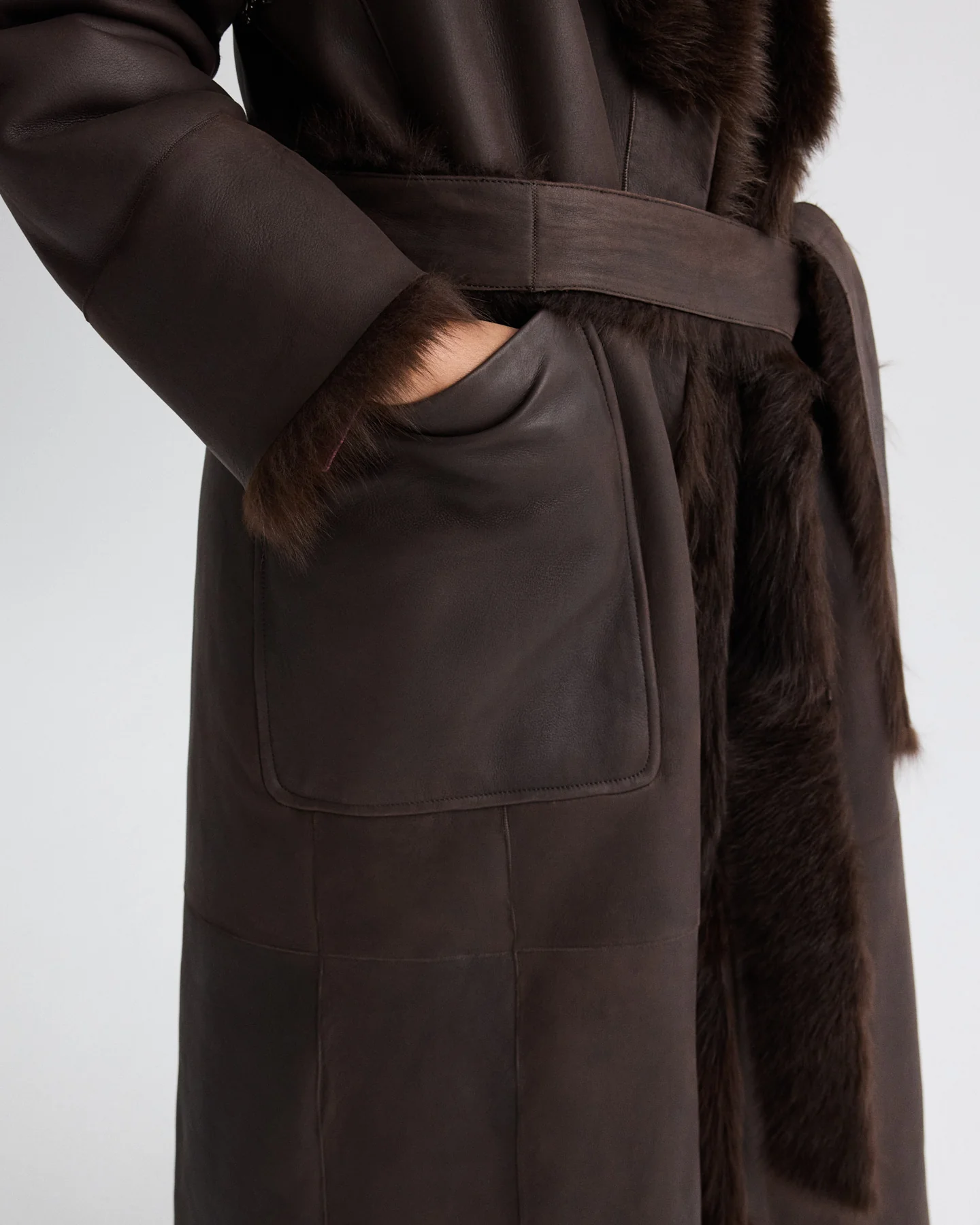 She Talks to Angels Shearling Coat - Image 4