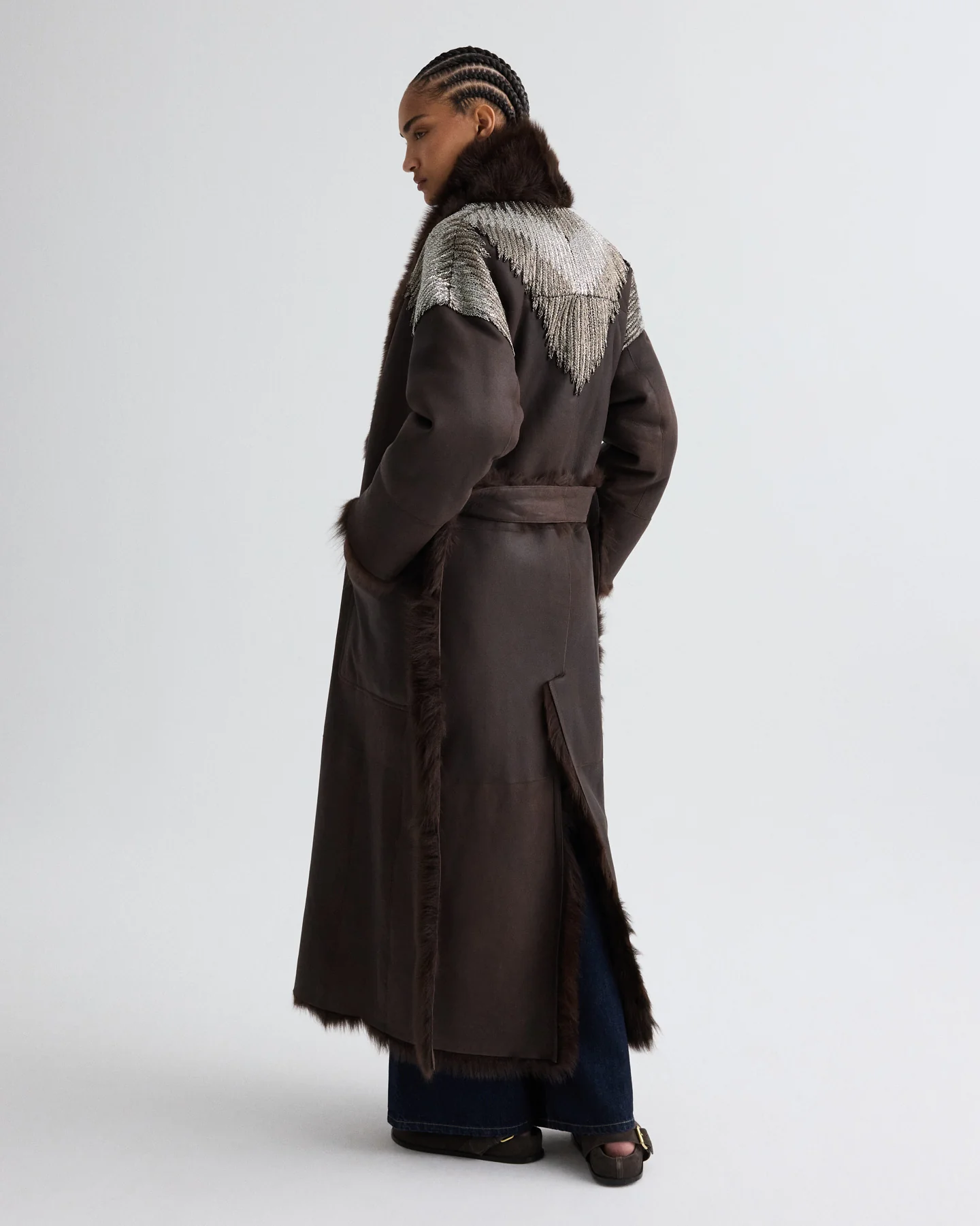 She Talks to Angels Shearling Coat - Image 5