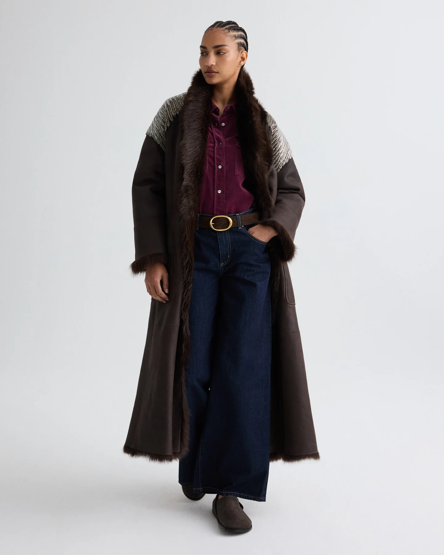 She Talks to Angels Shearling Coat - Image 6