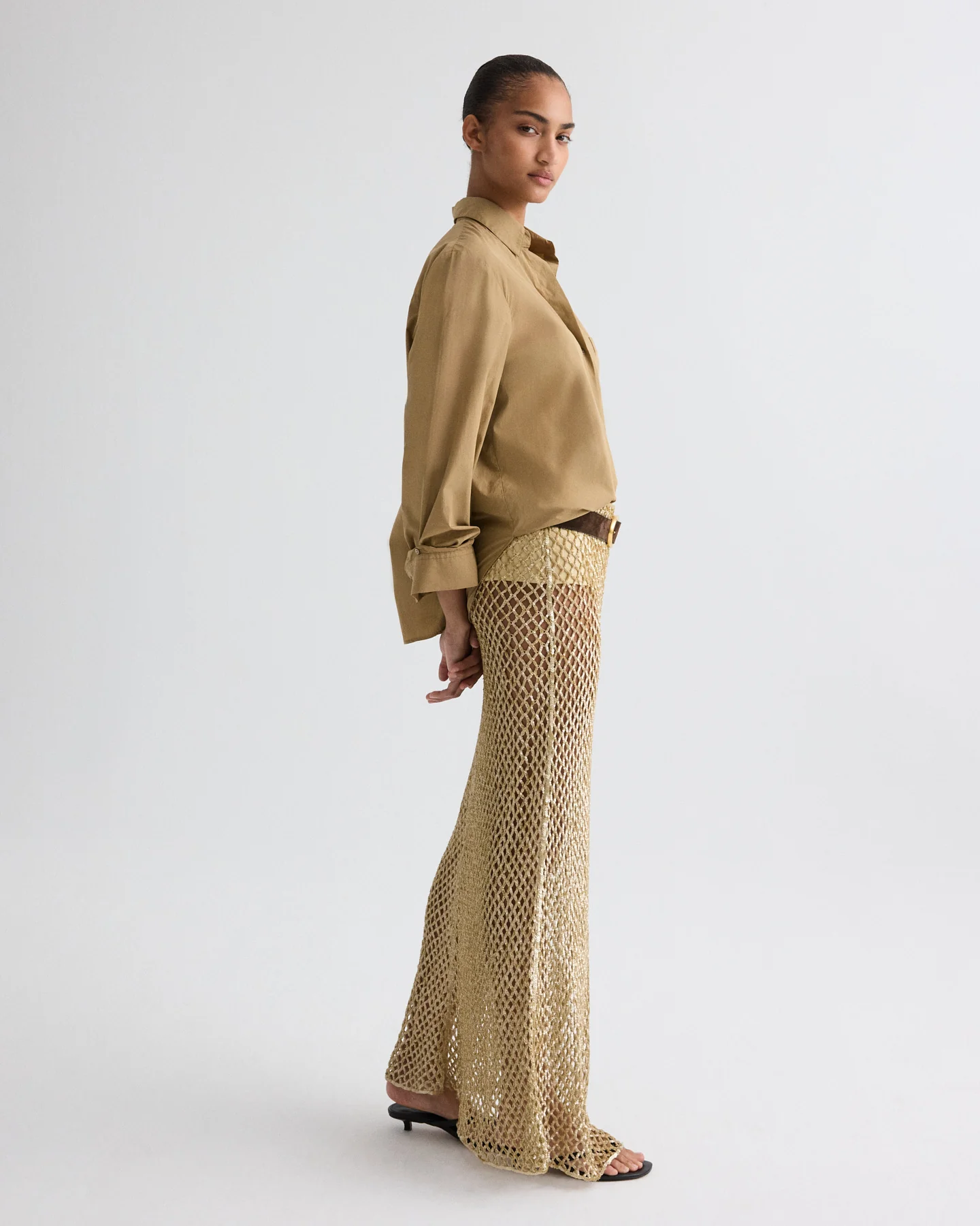 Sheer Intent Skirt in Sequin Netting - Image 3
