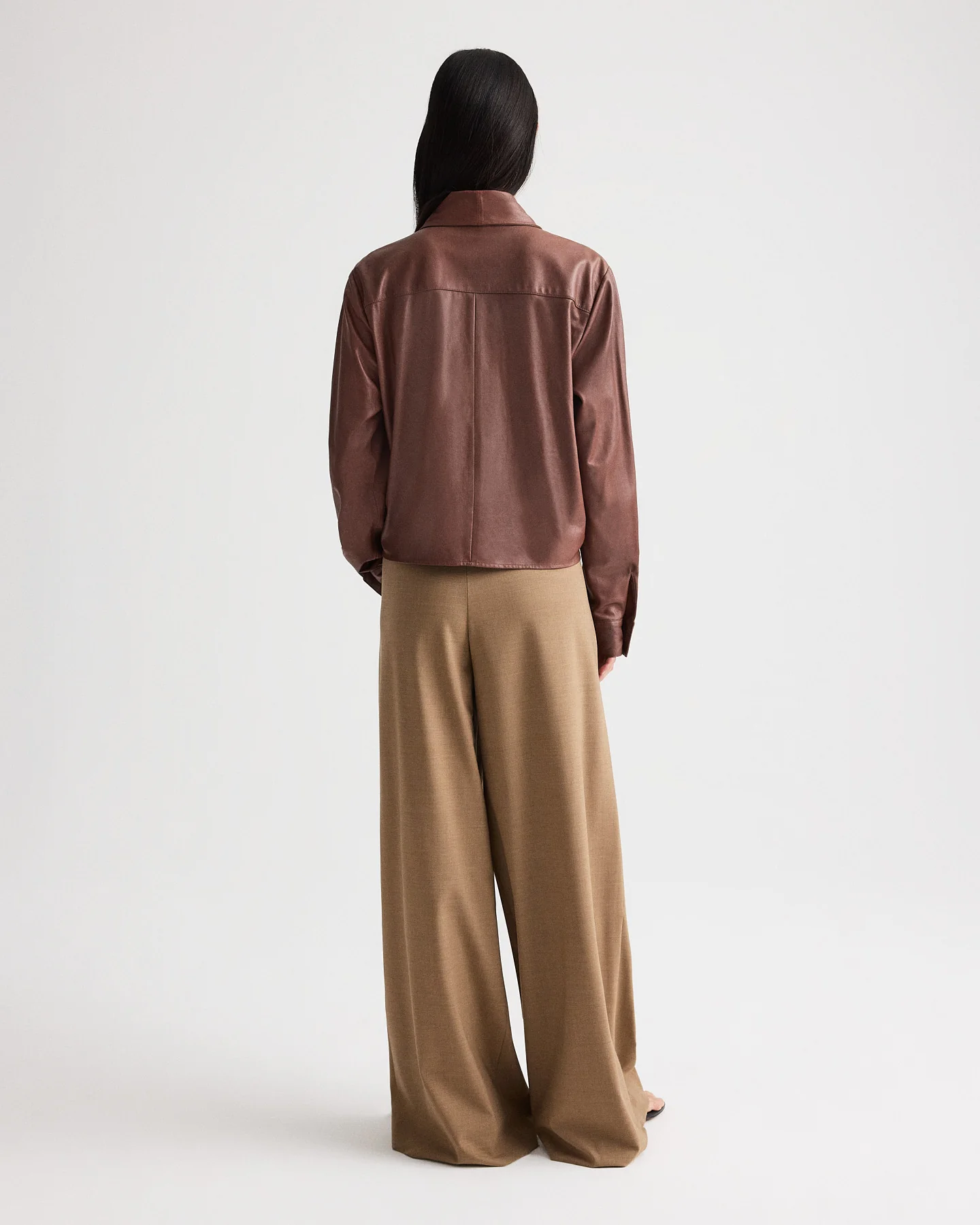 Shirt with Tie insert in Paper Leather - Image 6
