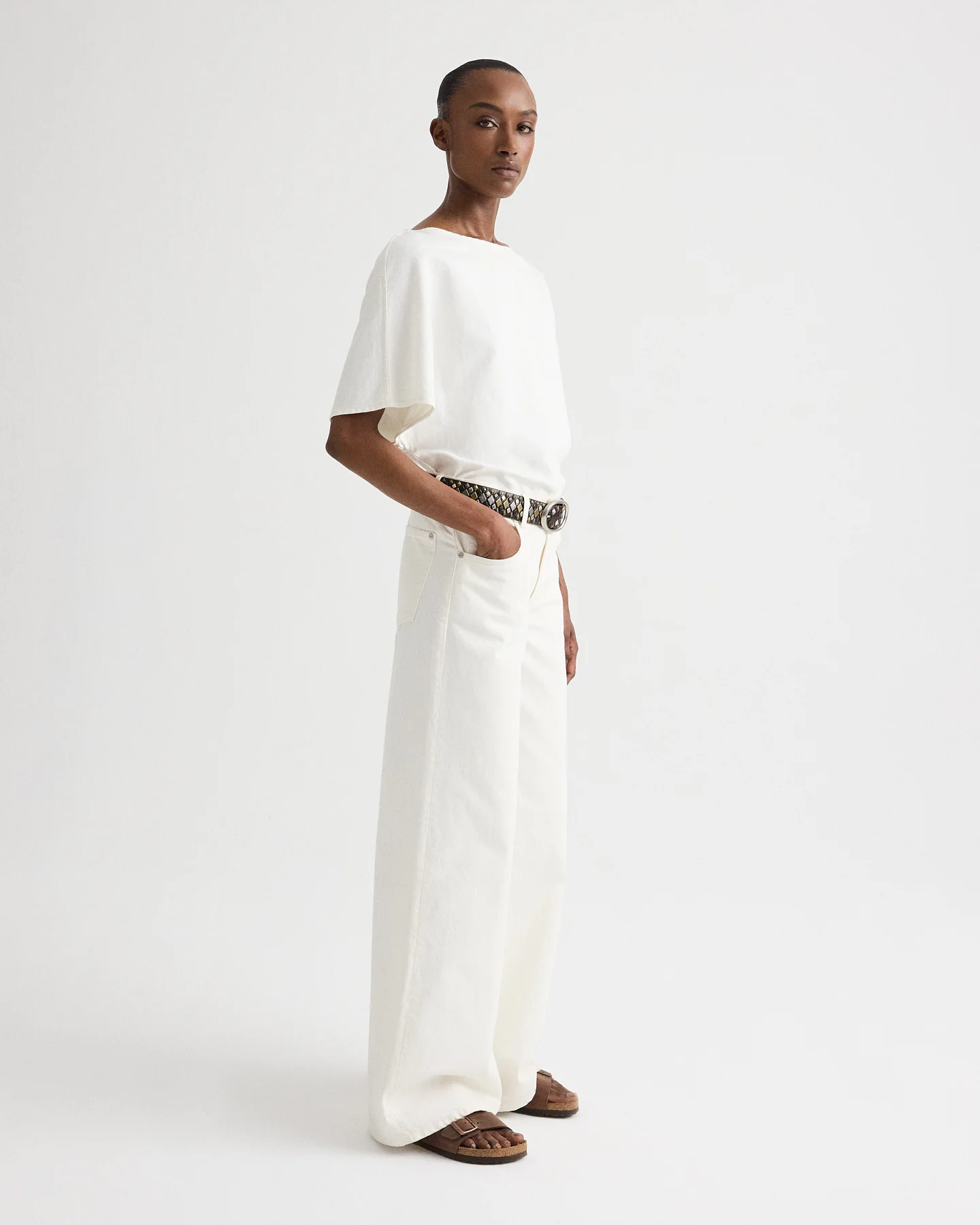 Simple T in Natural Denim - Image 5