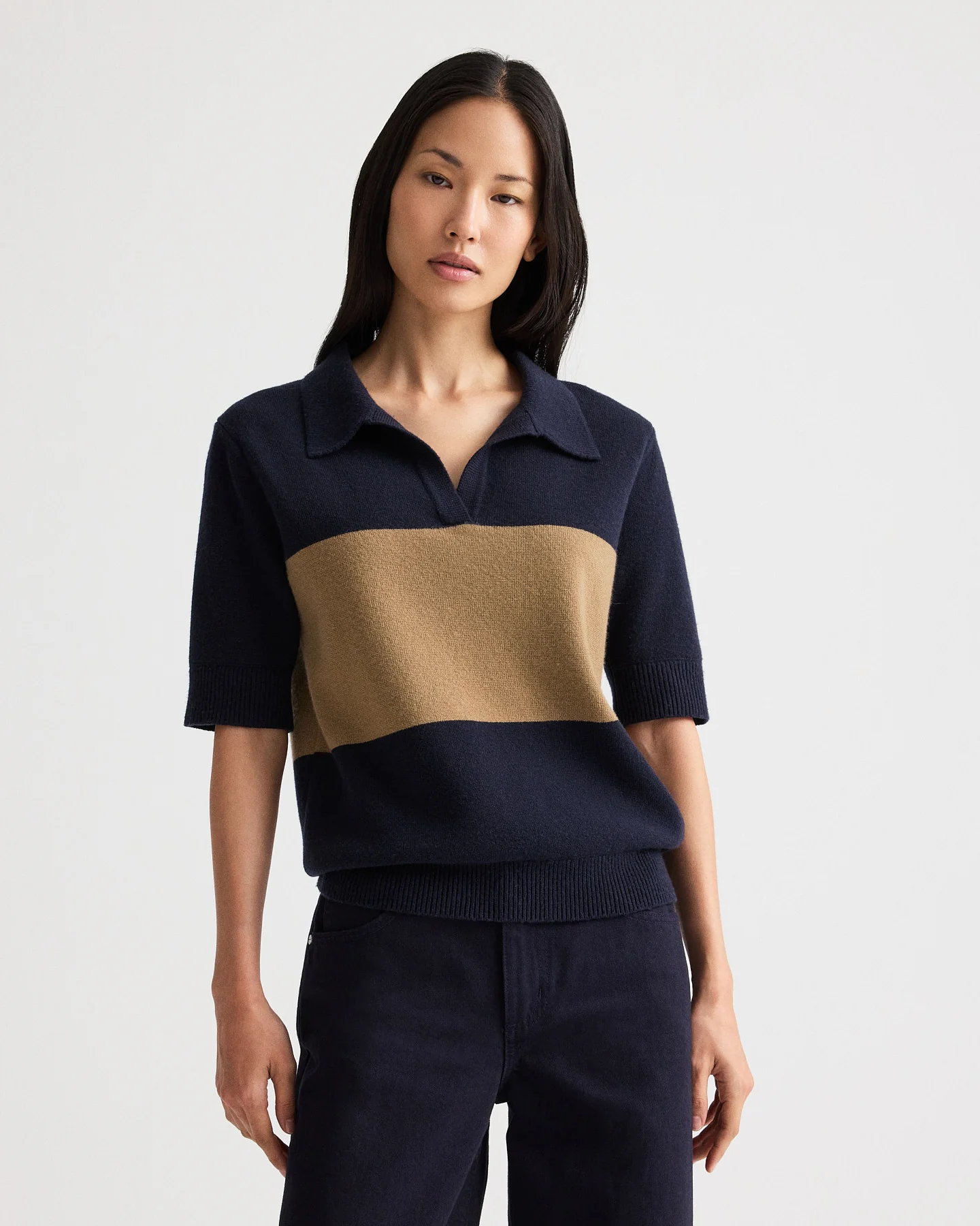 Slightly Oversized Polo in Italian Cashmere