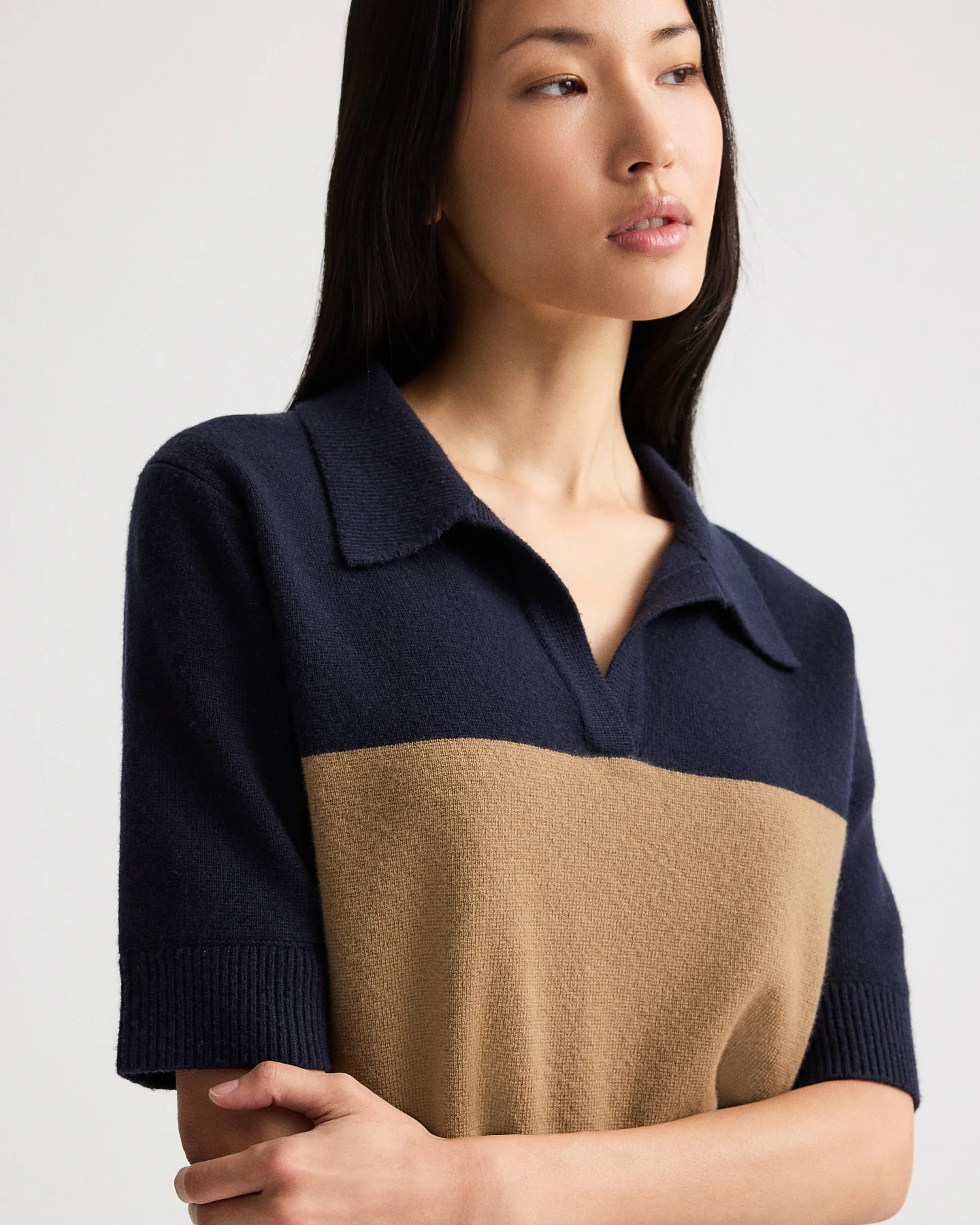 Slightly Oversized Polo in Italian Cashmere - Image 2
