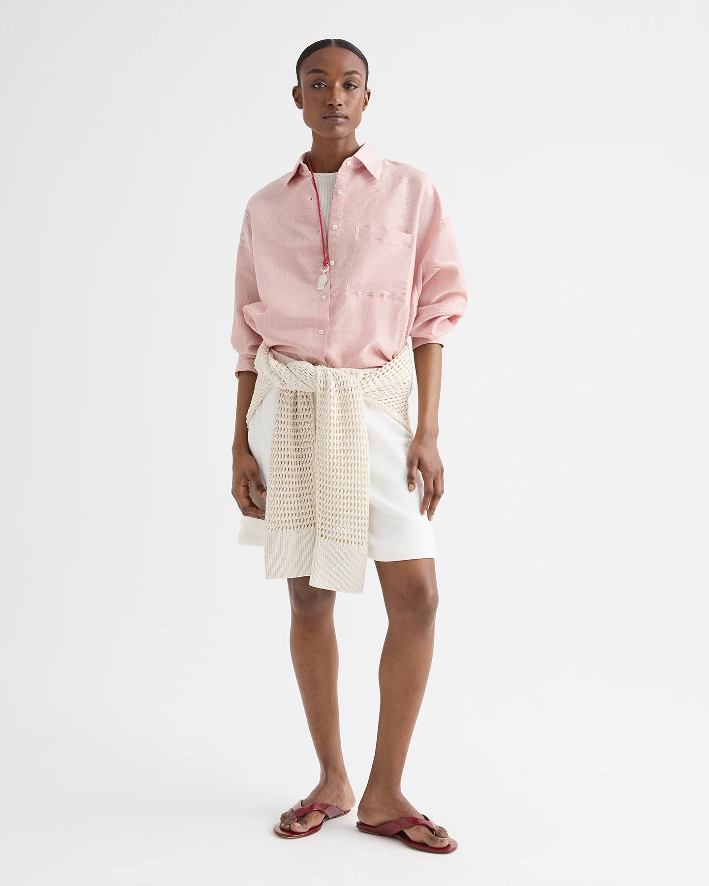 Something Borrowed Shirt in Cotton Stripes