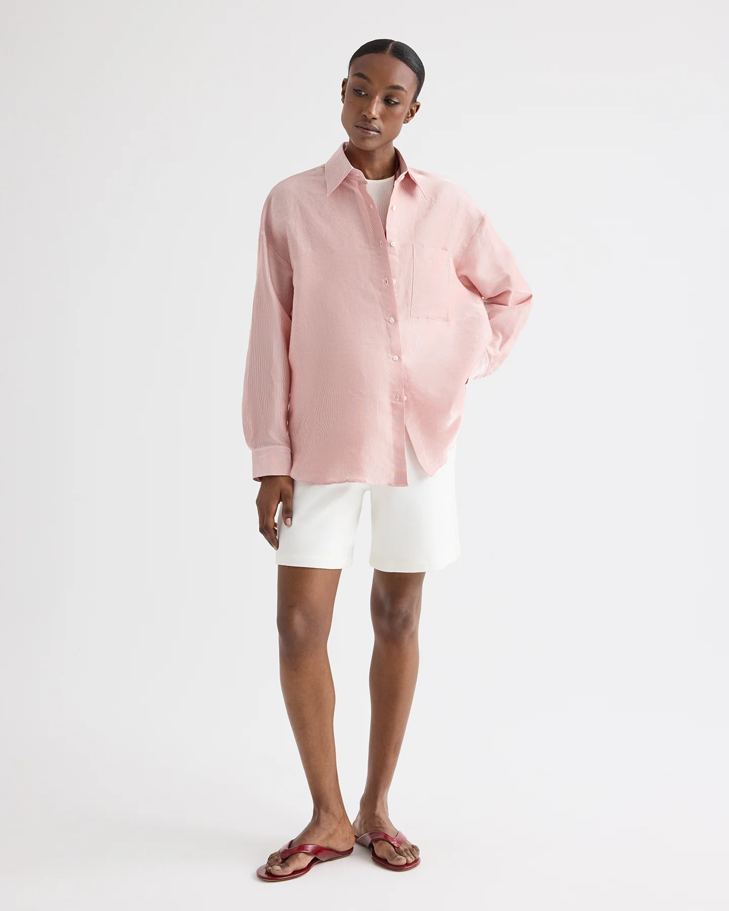 Something Borrowed Shirt in Cotton Stripes - Image 2