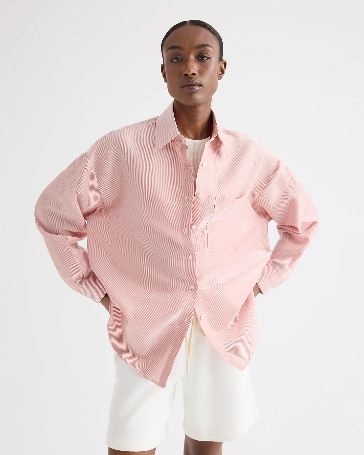 Something Borrowed Shirt in Cotton Stripes - Image 3