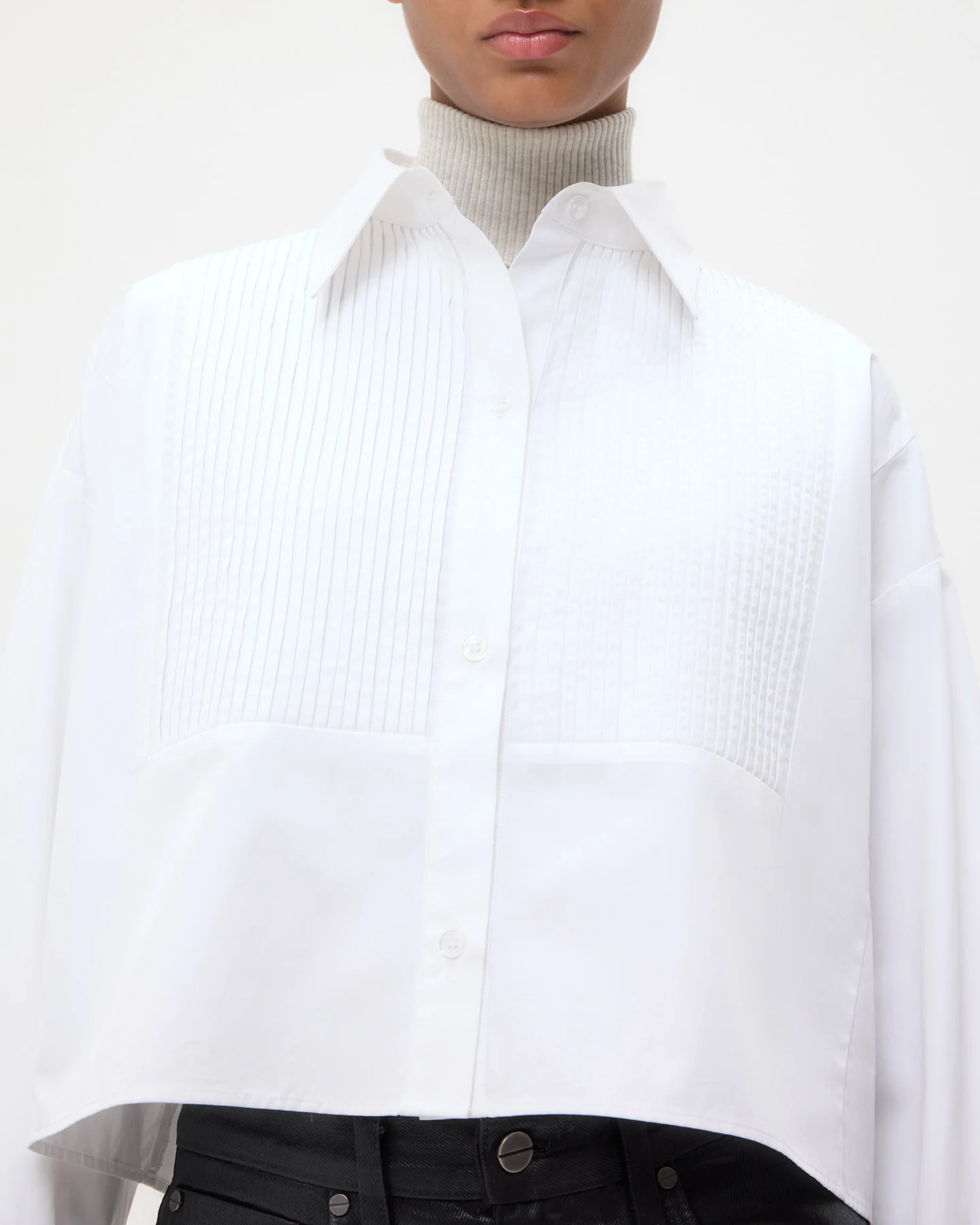 Soon To Be Ex Shirt With Bib in Super Compact Poplin - Image 2