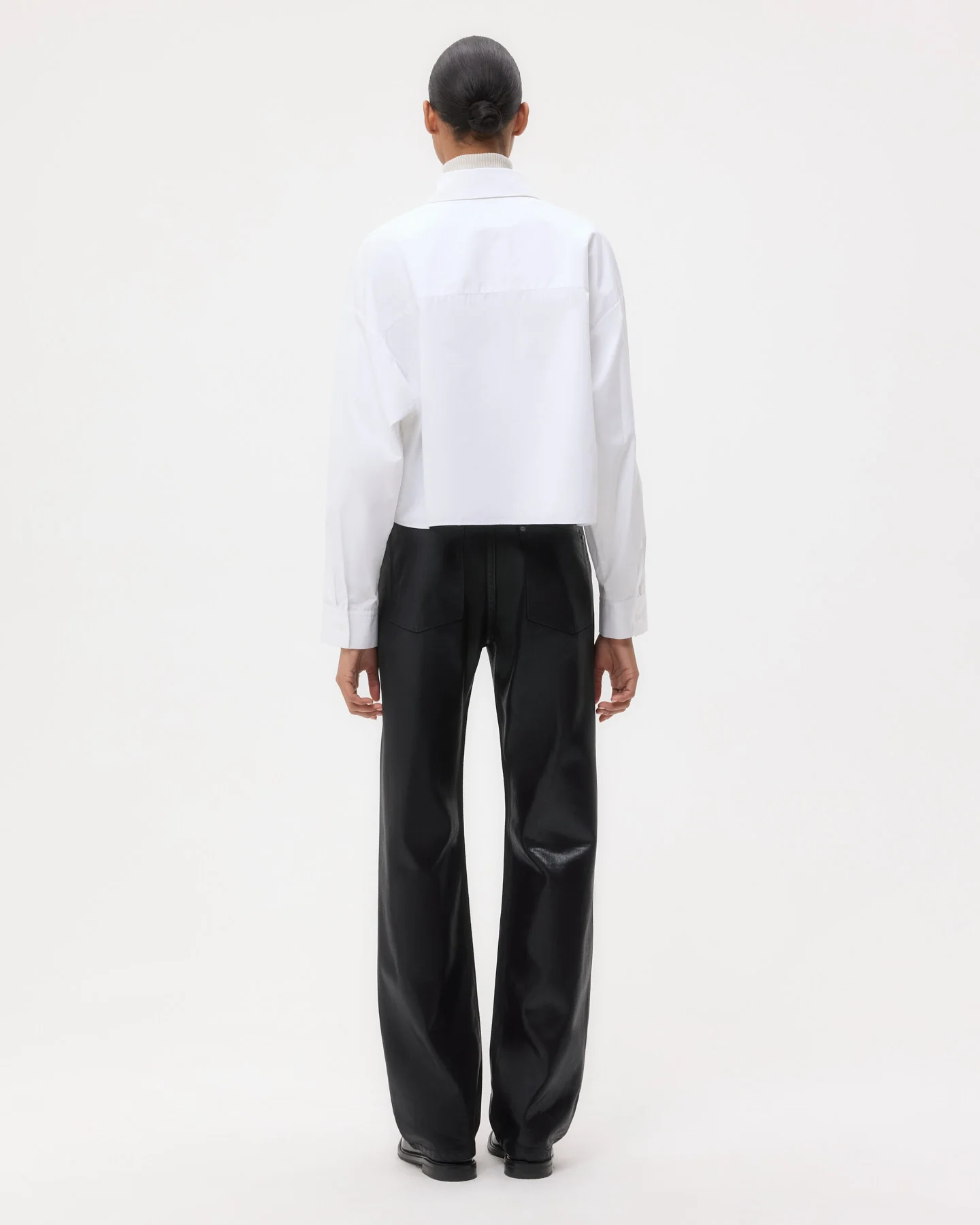Soon To Be Ex Shirt With Bib in Super Compact Poplin - Image 5